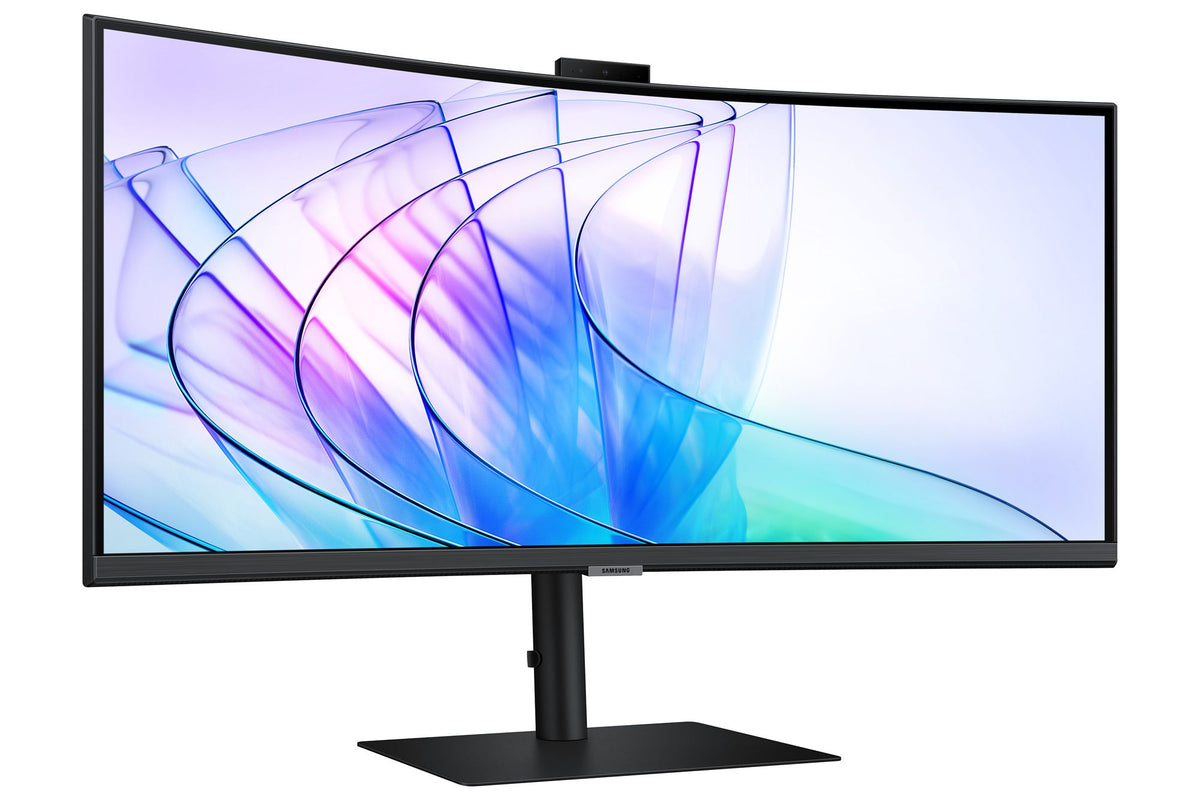 SAMSUNG ViewFinity S6 S34C652VAU Ecran incurvé 34p avec WEBCAM UWQHD 3440 x 1440 @100Hz VA 350cd/m² HDR10 5ms HDMI DP USB-C 90W HP