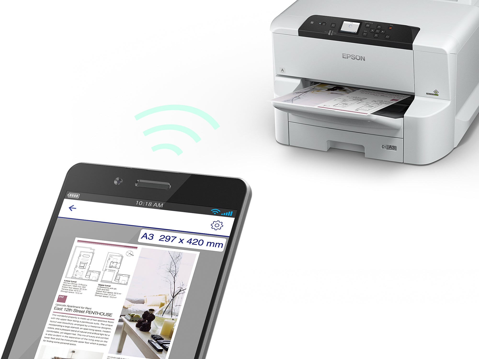 EPSON WorkForce Pro WF-C8190D3TWC Printer colour Duplex ink-jet A3 4800x1200dpi 35ppmm ono/35ppm colour LAN NFC USB 3.0 Wi-Fi