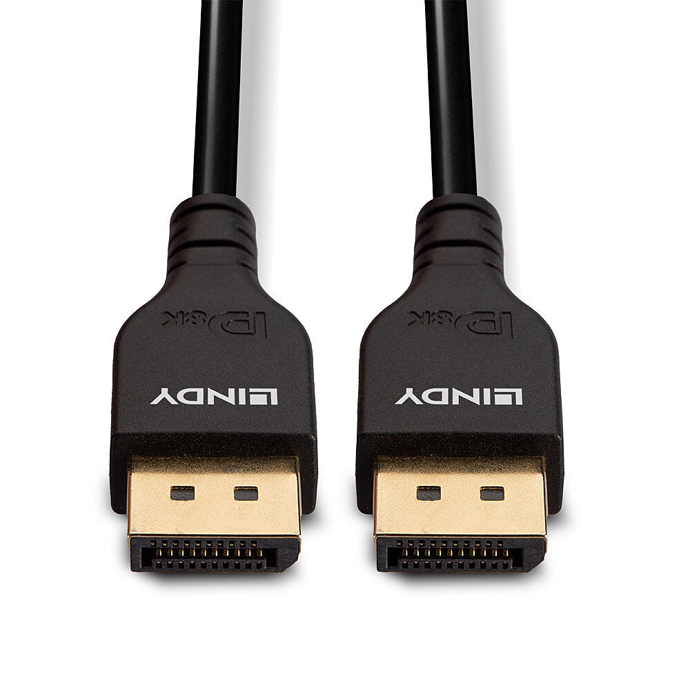 LINDY 1m DisplayPort 1.4 Cable Slim DP male to DP male connector