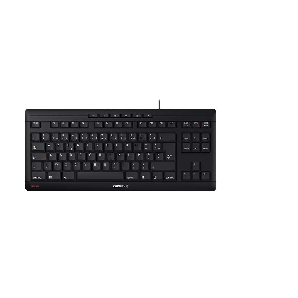 CHERRY Clavier Stream Keyboard TKL compact USB noir