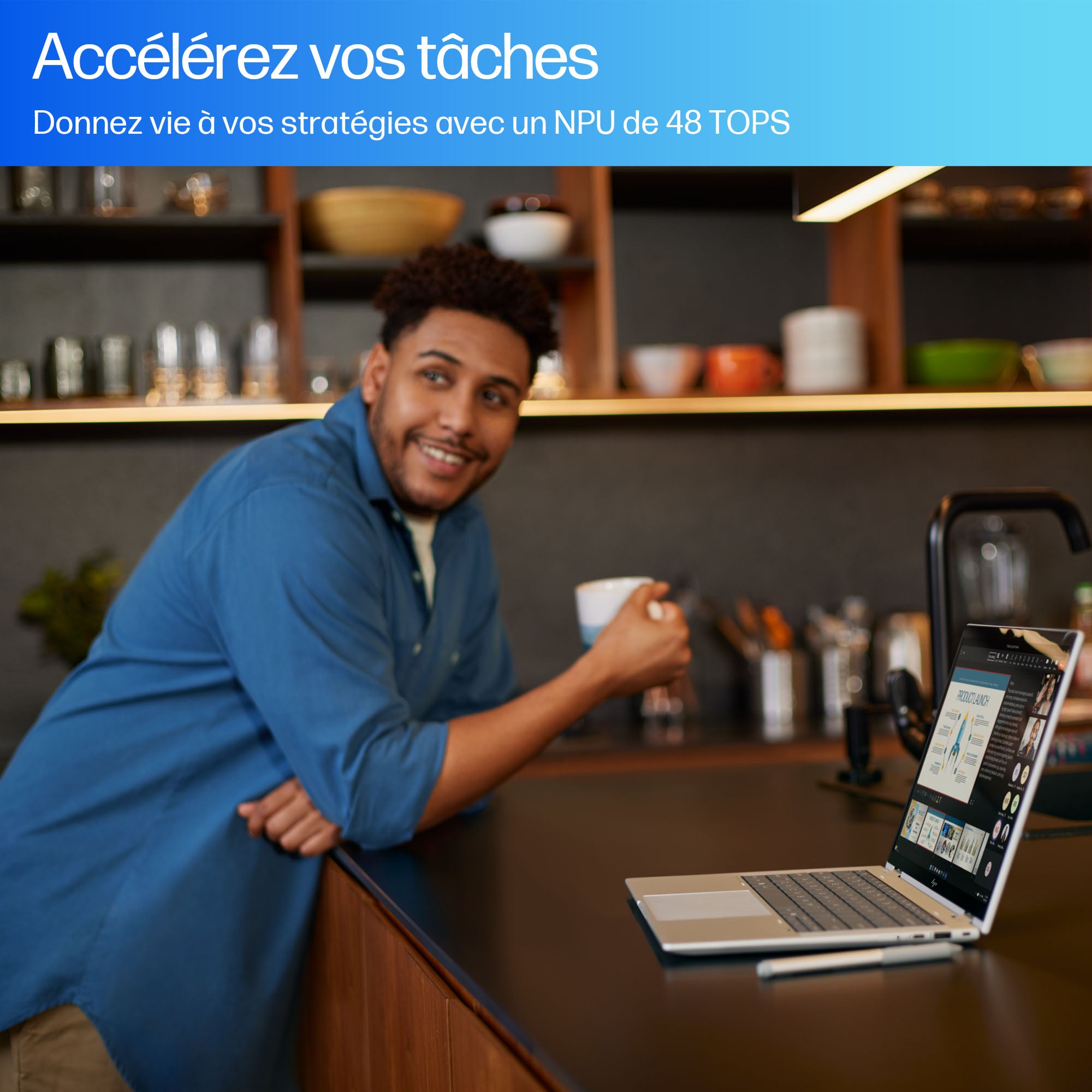 HP EliteBook X Flip  IA Nouvelle génération Intel Core Ultra 5 228V 14p WUXGA 32Go 512Go SSD UMA W11P Copilot + PC 3/3/0