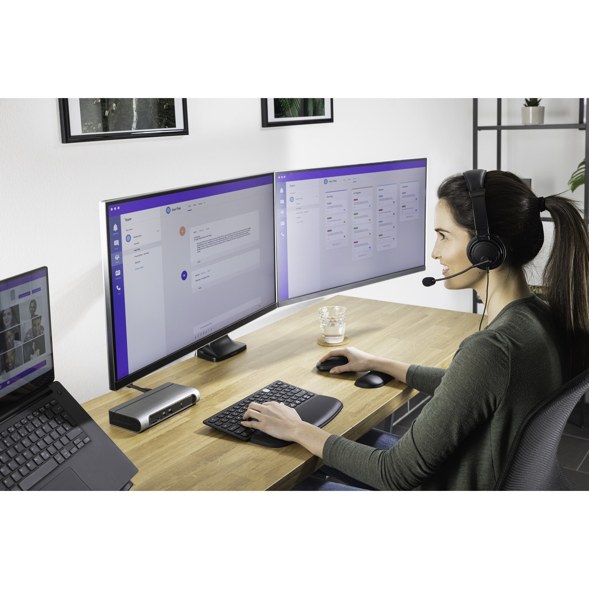 One-Touch Height Adjust Dual MonitArm
