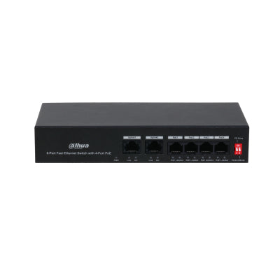 Dahua PFS3006-4ET-36 Commutateur Fast Ethernet 6 ports avec 4 ports PoE