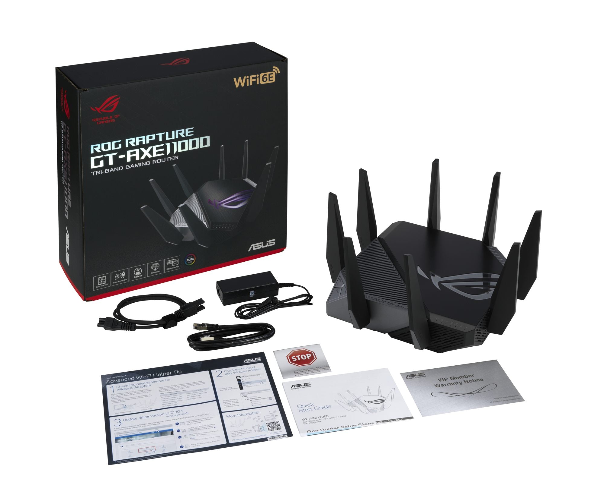 ASUS 90IG06E0-MO1R00 Routeur de table Tri-Bande Wi-Fi 6 avec Ethernet Gigabit