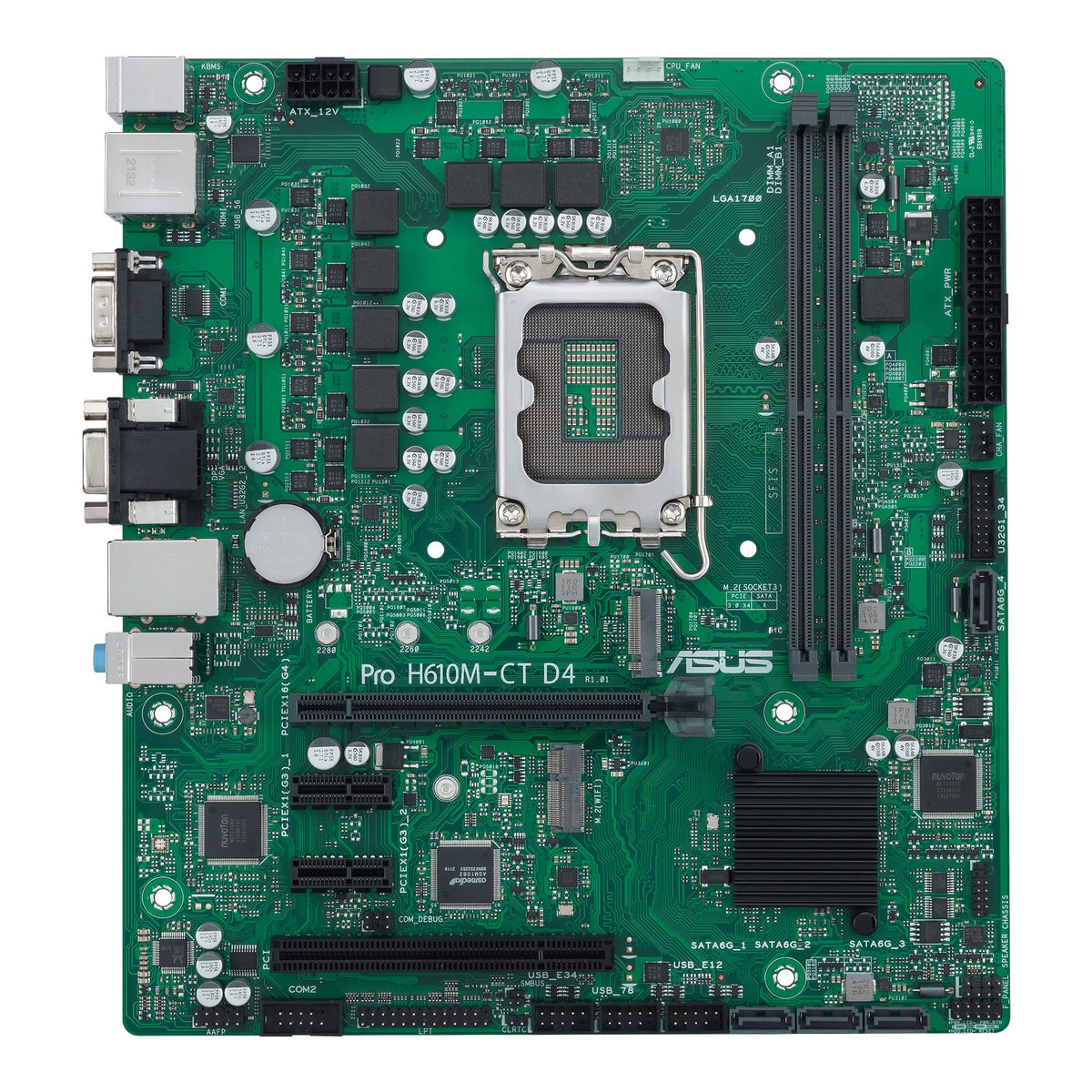 ASUS PRO H610M-CT D4-CSM LGA1700 2DDR4 microATX 4x SATA MB 1xHDMI 1xDP 1xD-Sub 1xM.2