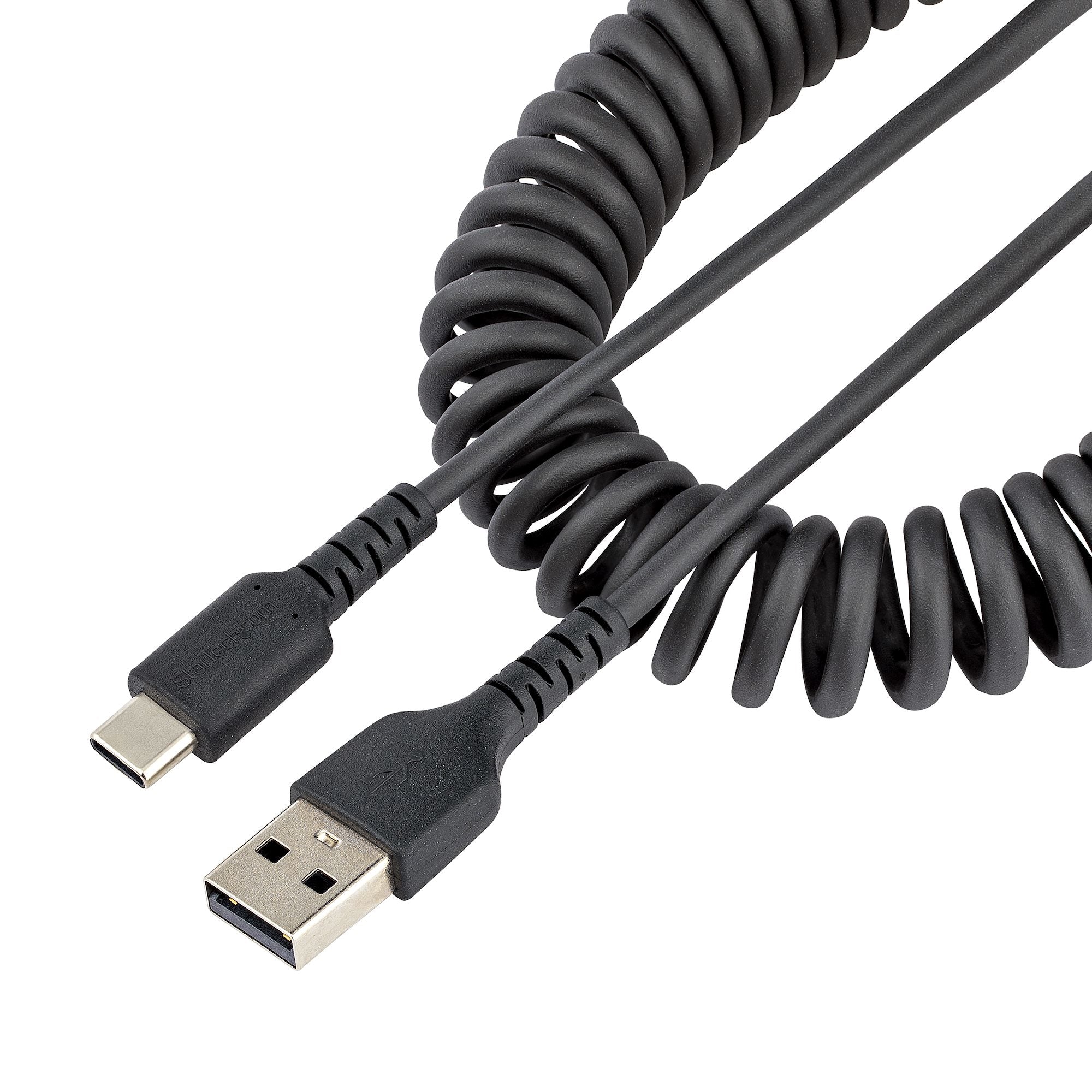 20in USB A to C Charging Cable Coiled
