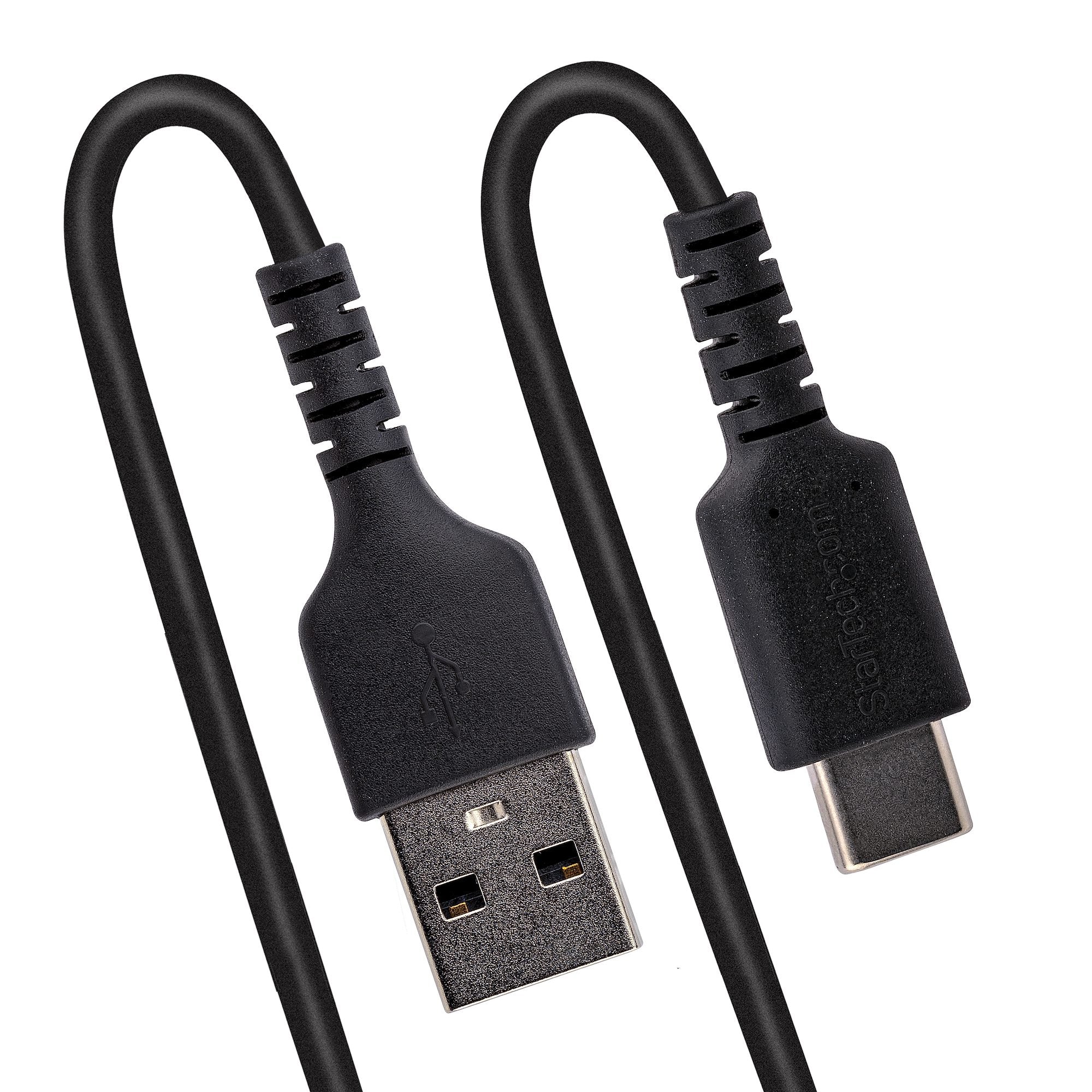 3ft USB A to C Charging Cable Coiled M/M