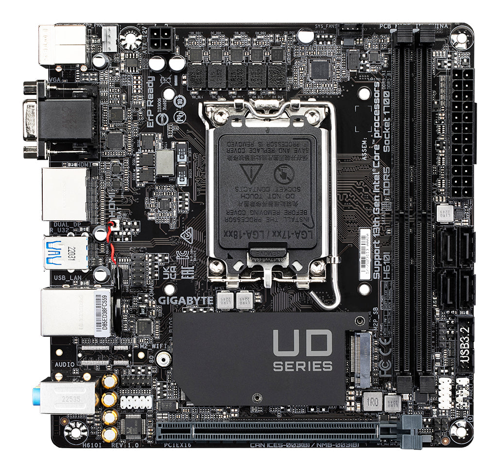 GIGABYTE H610I carte mere Intel H610 Express LGA 1700 mini ITX