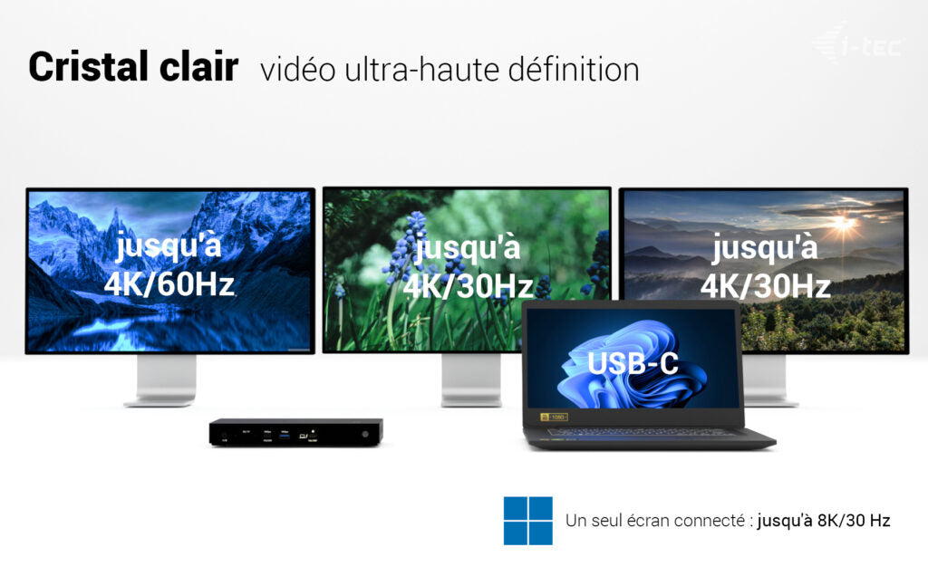 I-TEC Thunderbolt4 3xDisplay DS 2xHDMI 1xTB3 1x2.5GLAN 1xUSB-C Gen2 2xUSB-A Gen2 2xUSB-A Gen1 SD+TF Cardreader 1x Audio/Mic PD 96W