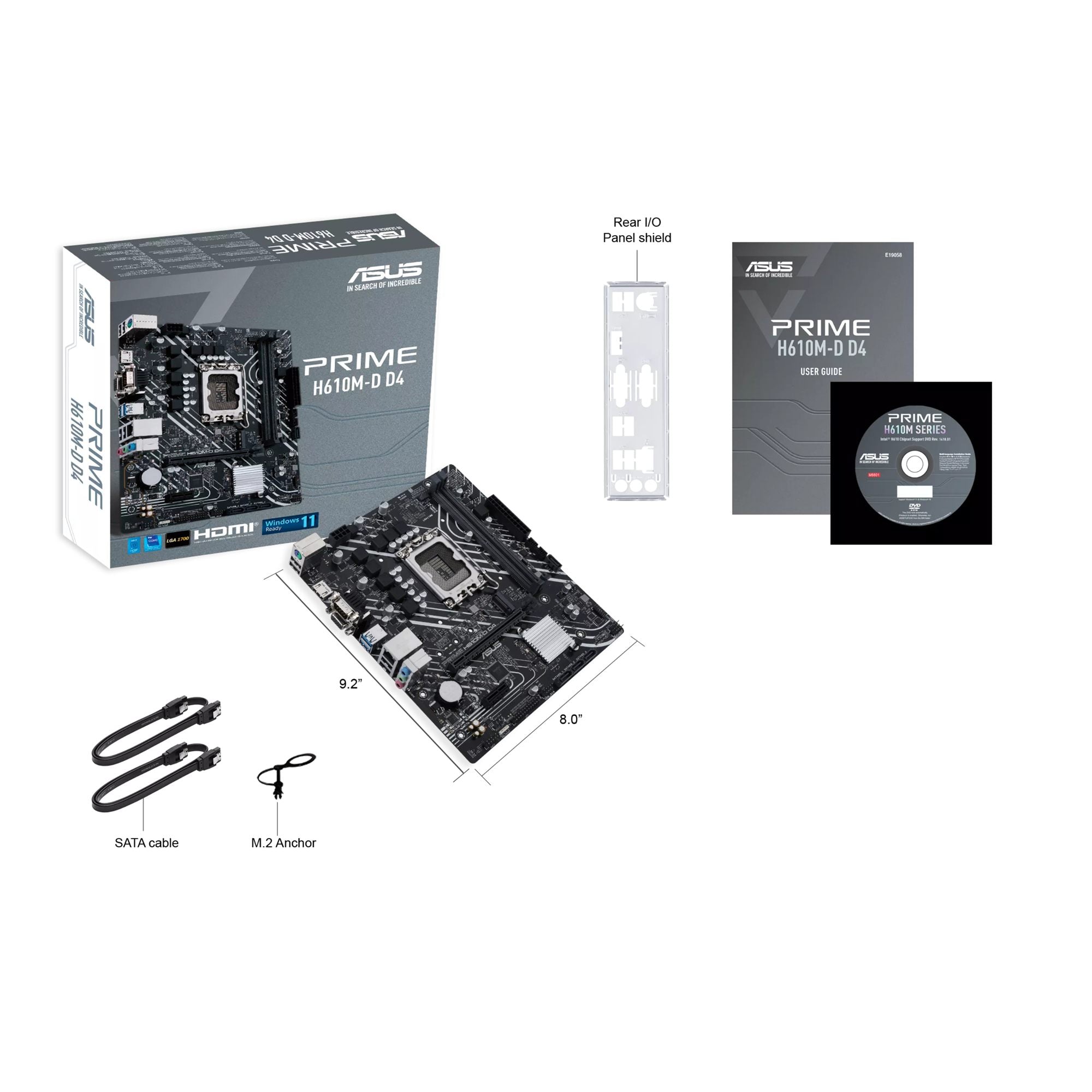 ASUS PRIME H610M-D D4 LGA1700 DDR4 mATX MB