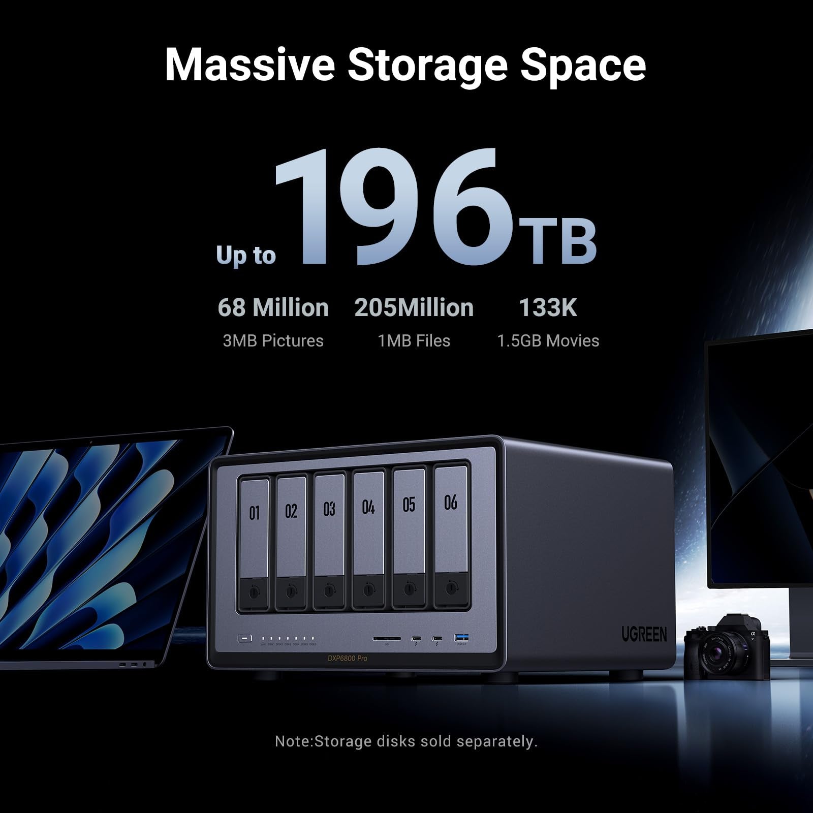 UGREEN DXP6800 Pro 6-Bay NAS Intel Core i5-1235U Diskless EU