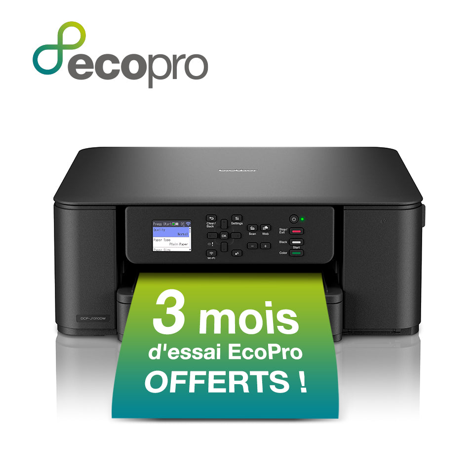 BROTHER DCP-J1310DW Compact 3-in-1 wireless inkjet printer with duplex print 16ppm