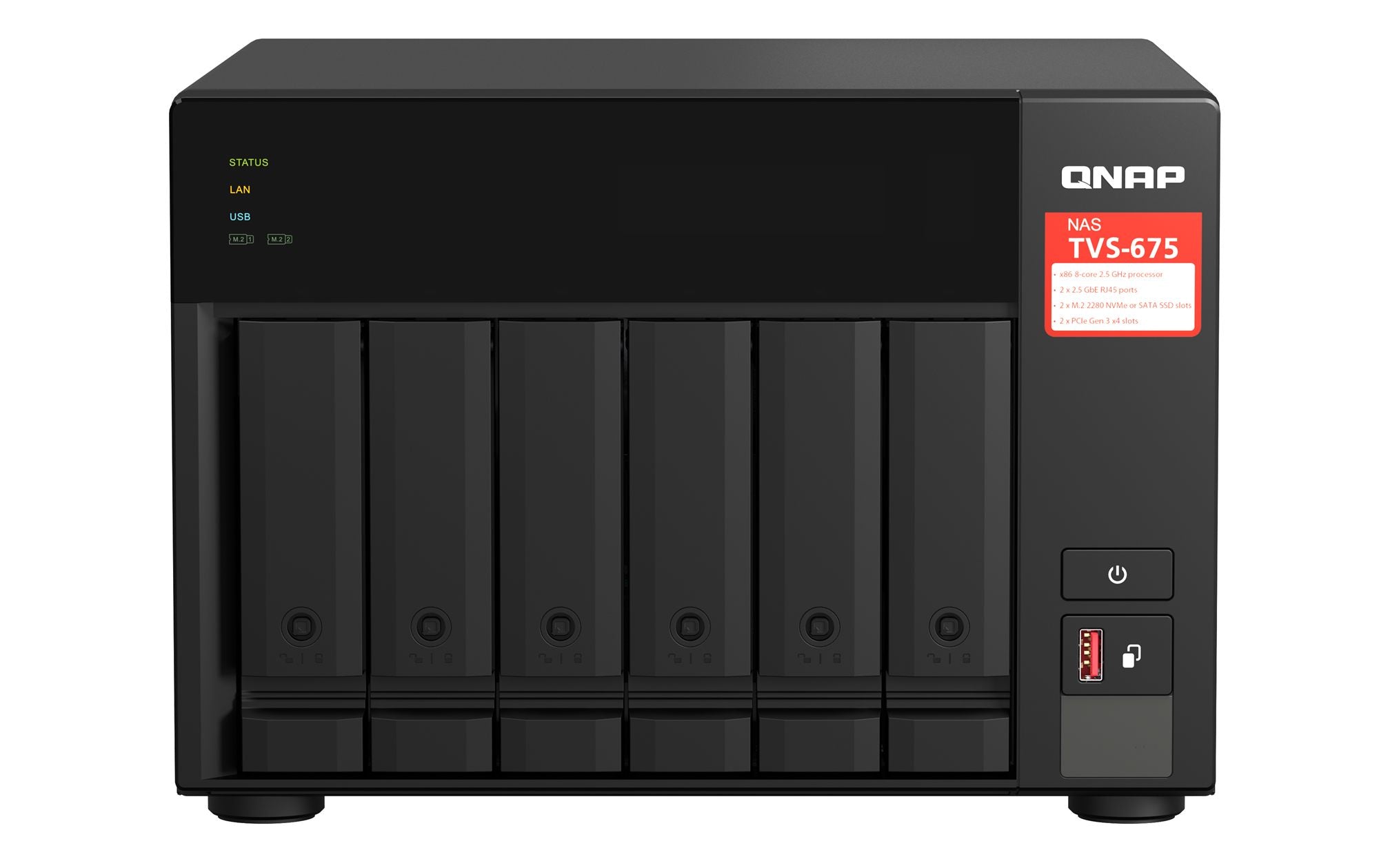 6-Bay NAS Zhaoxin KX-U6580 8GB RAM