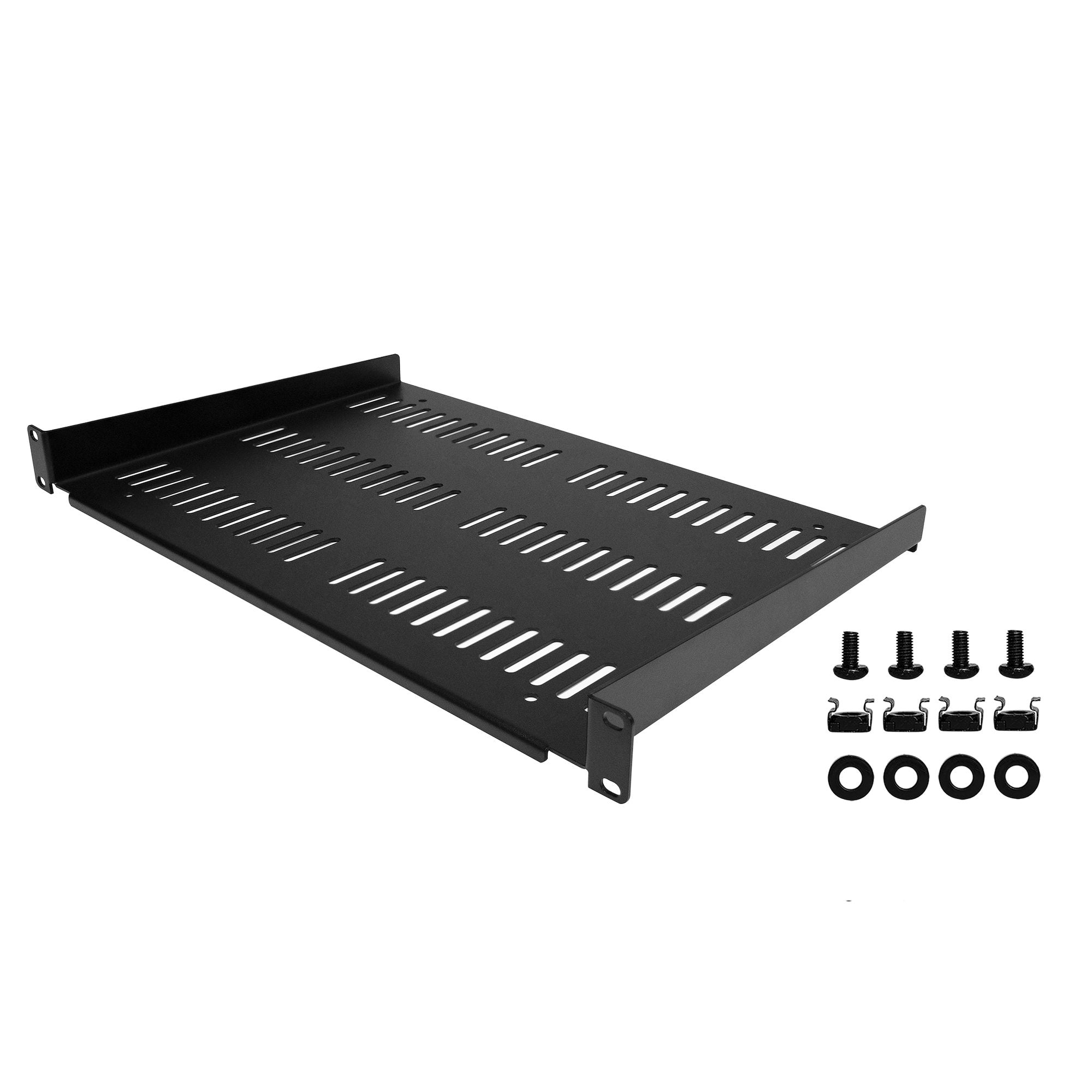 1U Vented Server Rack Cabinet Shelf 12in