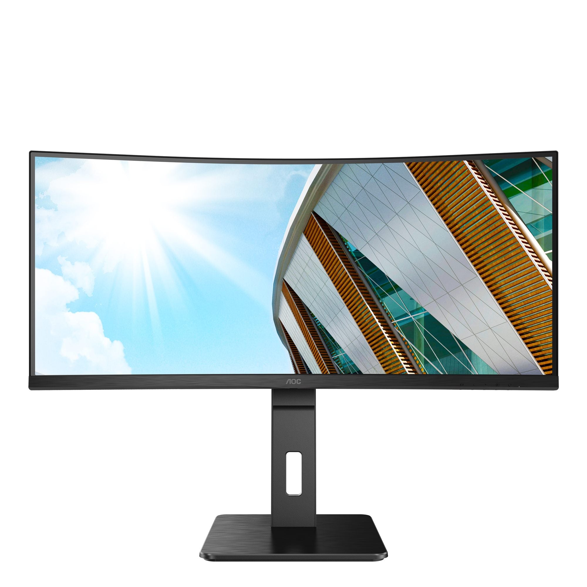 AOC CU34P2A 34p VA Curved 3440x1440 H/A 150MM 100hz FreeSync Premium ULTRAWIDE USB HUB SPEAKERS DPx1 HDMIx2 VESA 100x100 PRO LINE