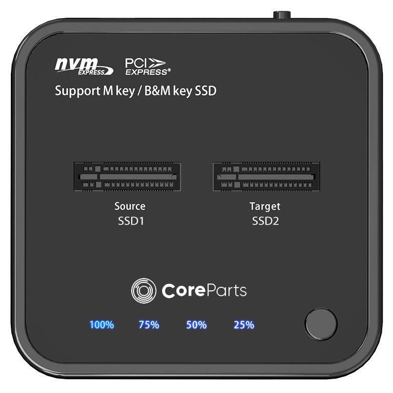 CoreParts MS-CLONER-NVME station d'accueil pour disques de stockage USB 3.2 Gen 2 (3.1 Gen 2) Type-C Noir
