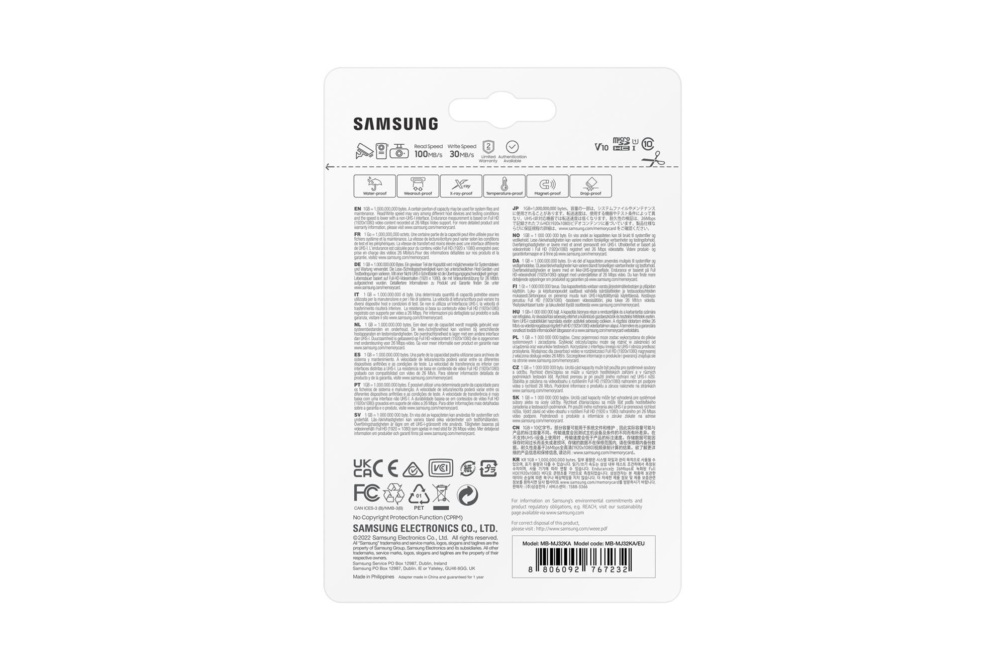 Samsung MB-MJ32K 32 GB MicroSDXC UHS-I Classe 10
