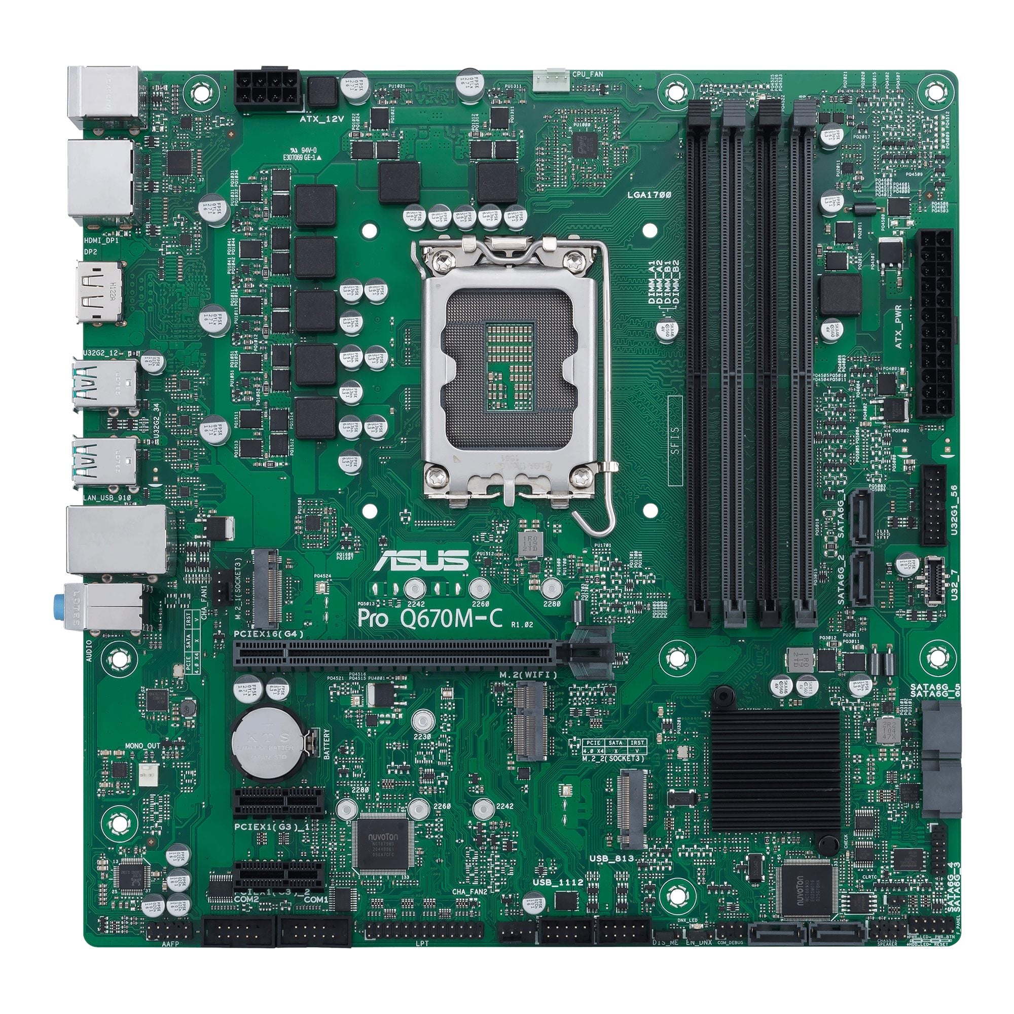 ASUS PRO Q670M-C-CSM LGA1700 4xDDR5 microATX 6xSATA MB 2xM.2 1xHDMI 2xDP