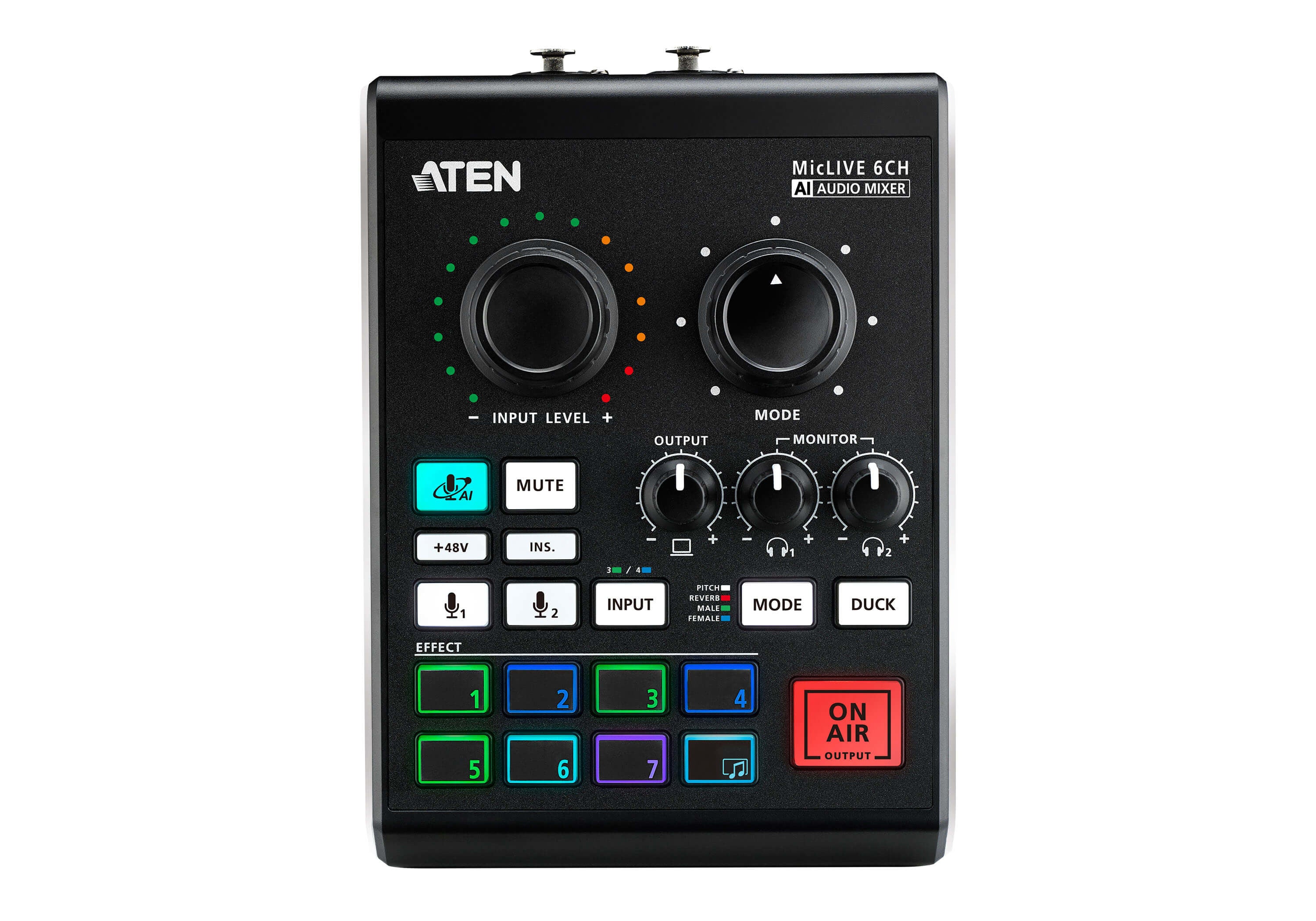 ATEN UC8000 6 canaux 20 - 20000 Hz Noir, Gris