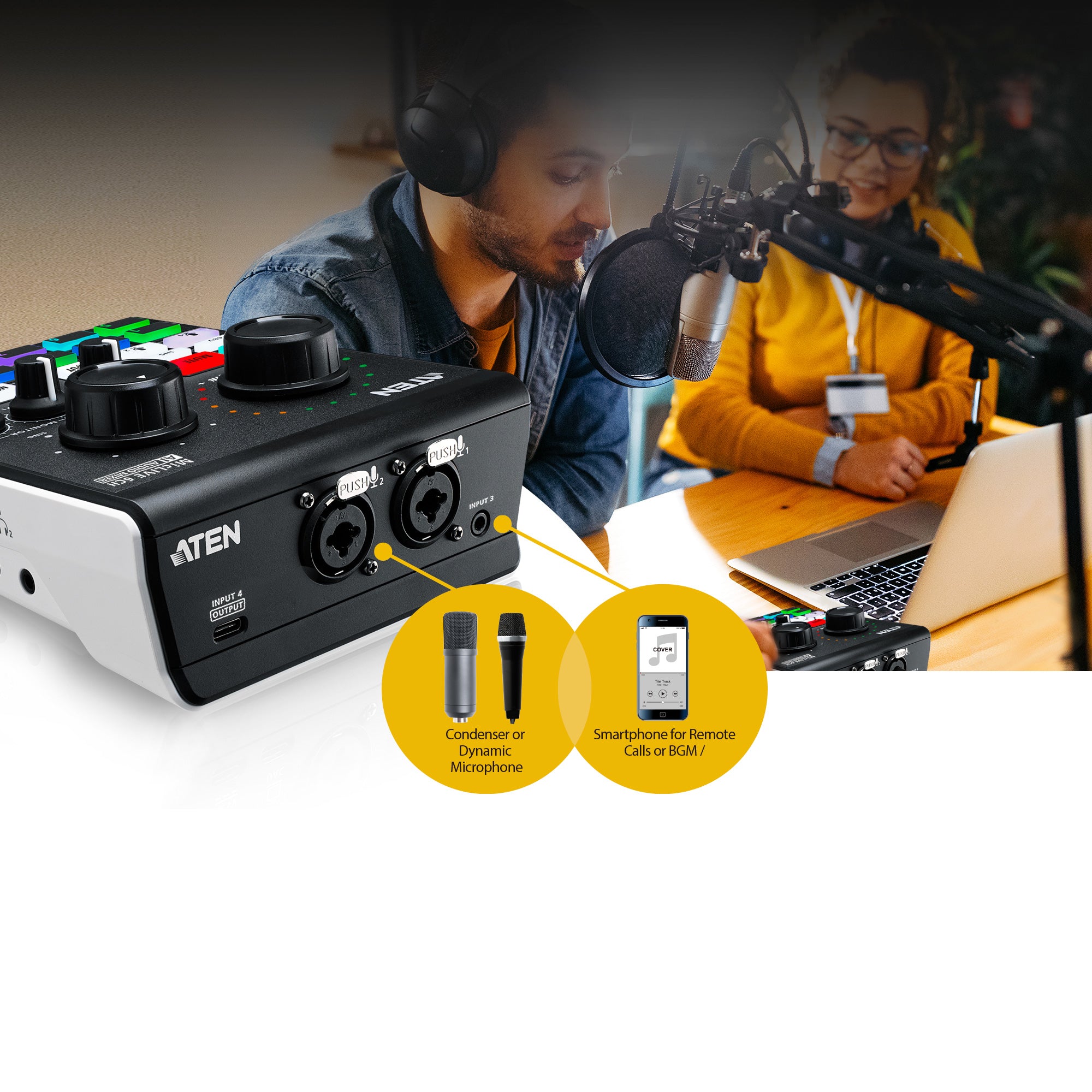 MicLIVE 6CH AI Audio Mixer