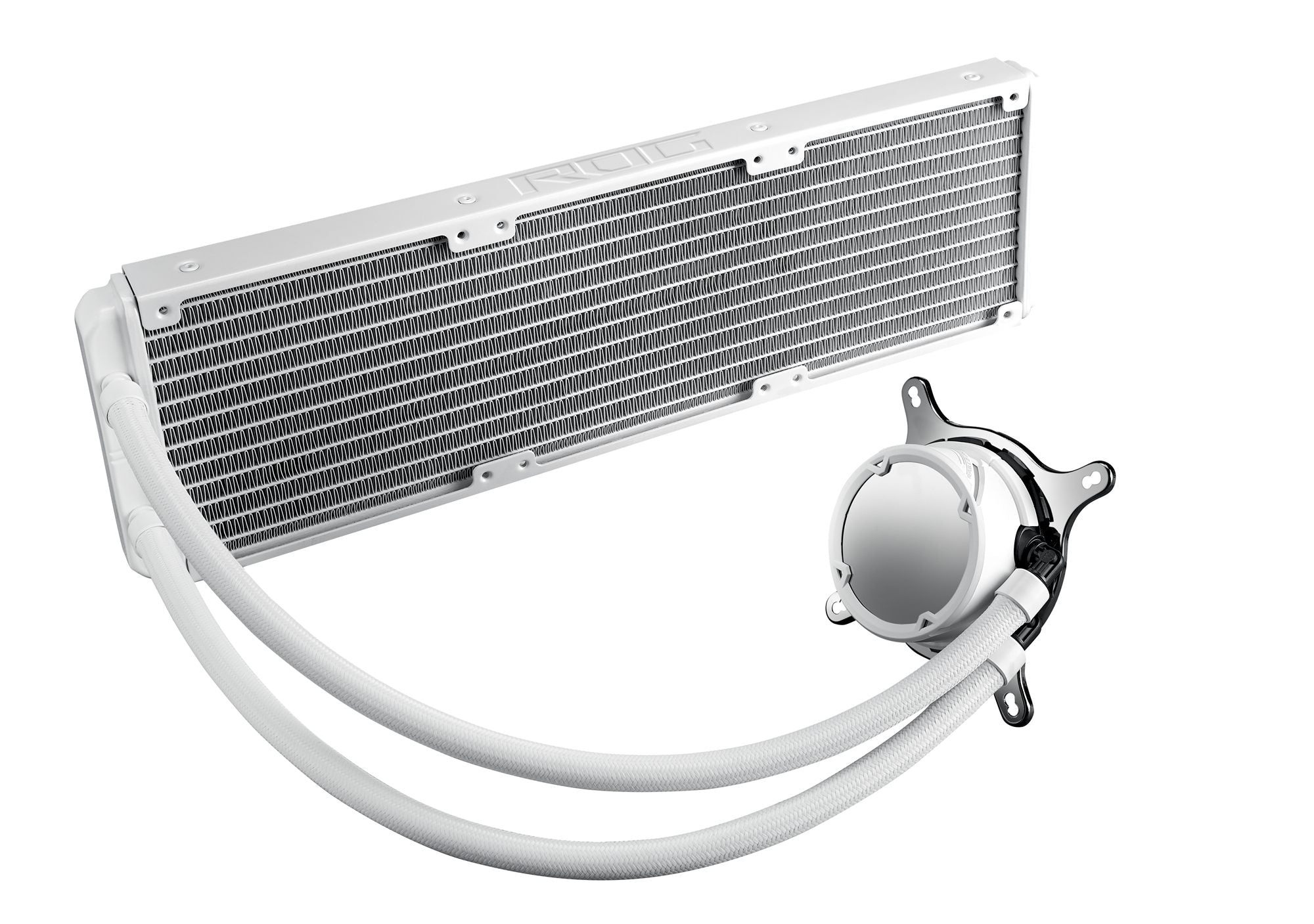 ASUS ROG Strix LC II 360 ARGB White Edition all-in-one liquid CPU cooler with Aura Sync