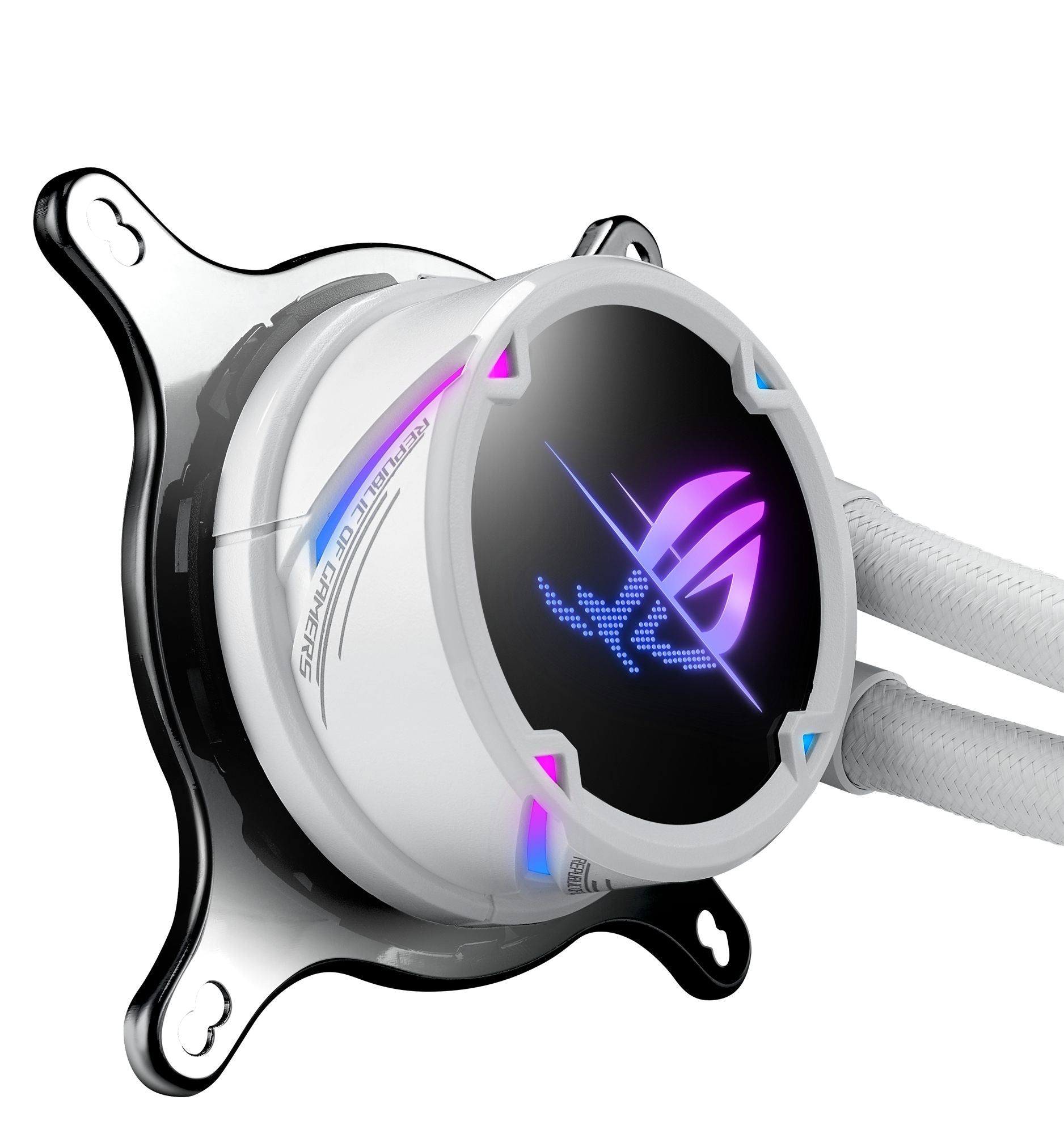 ASUS ROG Strix LC II 360 ARGB White Edition all-in-one liquid CPU cooler with Aura Sync