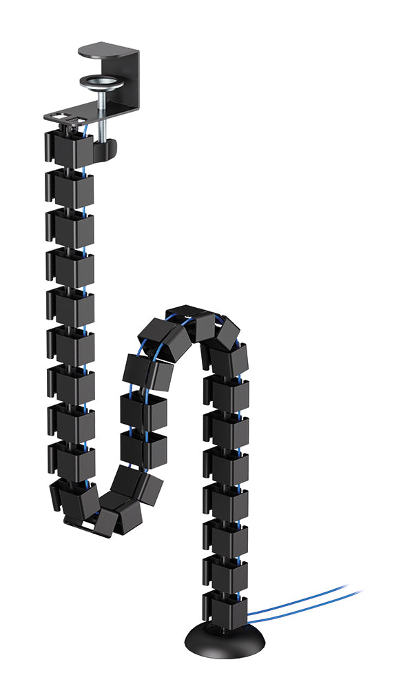 NEOMOUNTS Cable Spine Organizer for sit/stand desk frames clamp mounted black