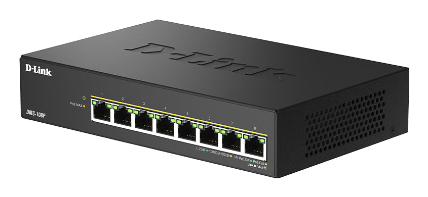 D-LINK 8 ports 2.5G/MultiGig PoE Unmanaged Switch Metal