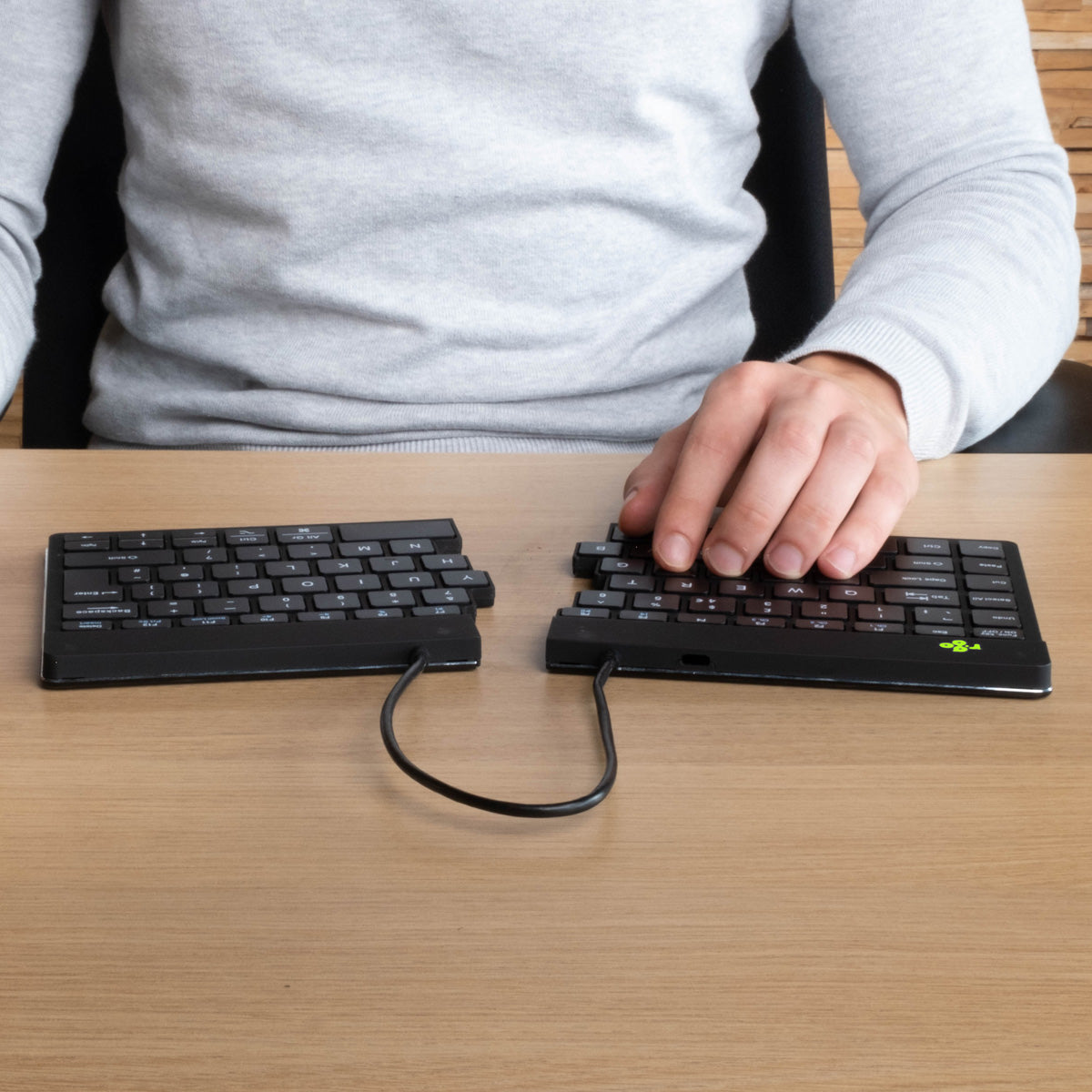 R-GO TOOLS Clavier ergo Split Break, divisé, Bluetooth noir