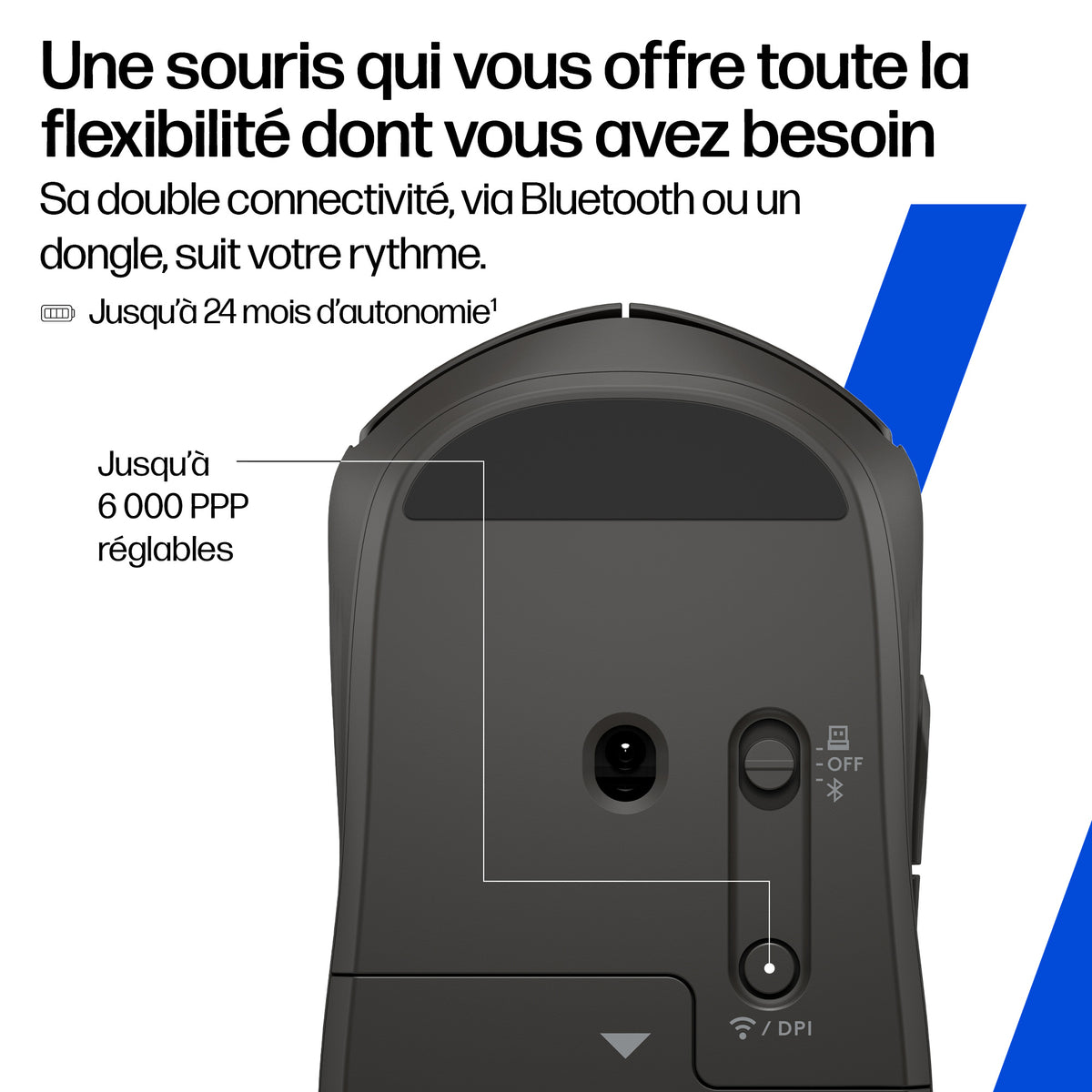 HP 405 Quiet BLK Wireless Mouse EMEA INTL Euro plug (EN)