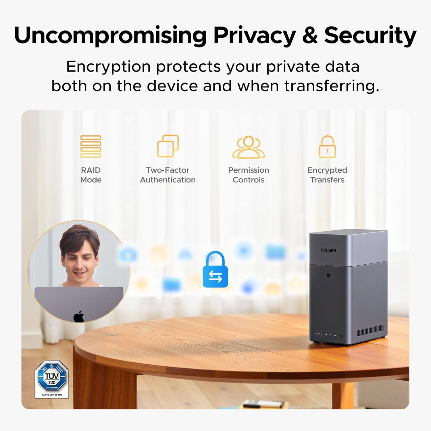 UGREEN DH2300 2-bay NAS ARM A72+A53 Diskless EU + HDMI Cable