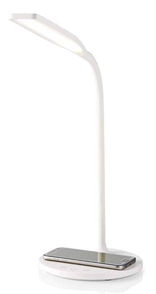 Techly I-LAMP-DSK10 Lampe de bureau LED 5,5W tactile avec chargeur Qi 15W