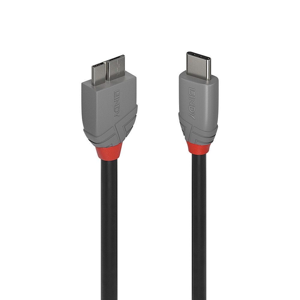 LINDY 2m USB 3.2 Type C to Micro-B Cable Anthra Line