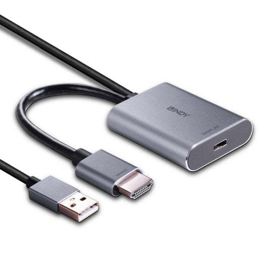 LINDY HDMI to USB Type C Converter with USB Power