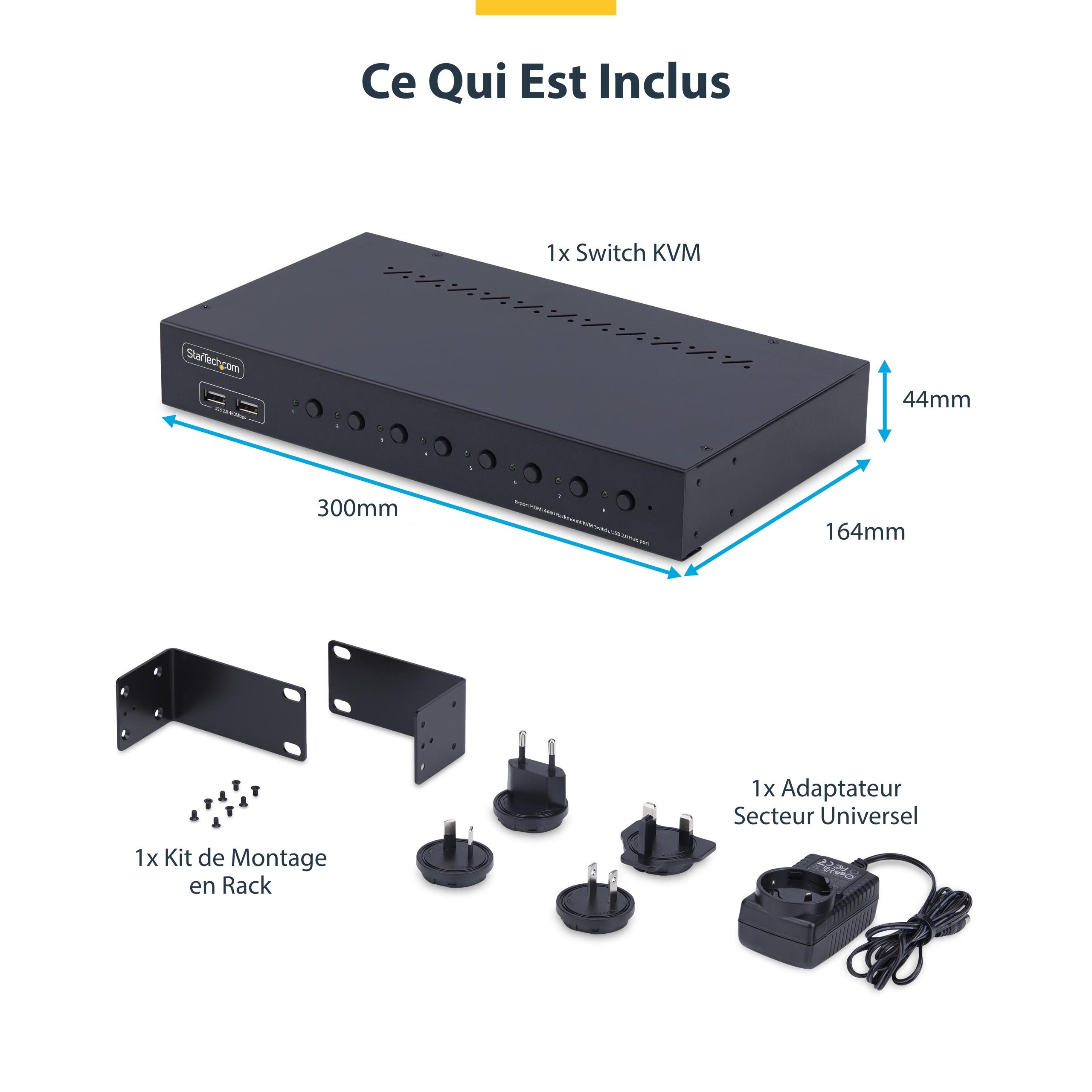 8-Port HDMI KVM Switch 4K 60Hz