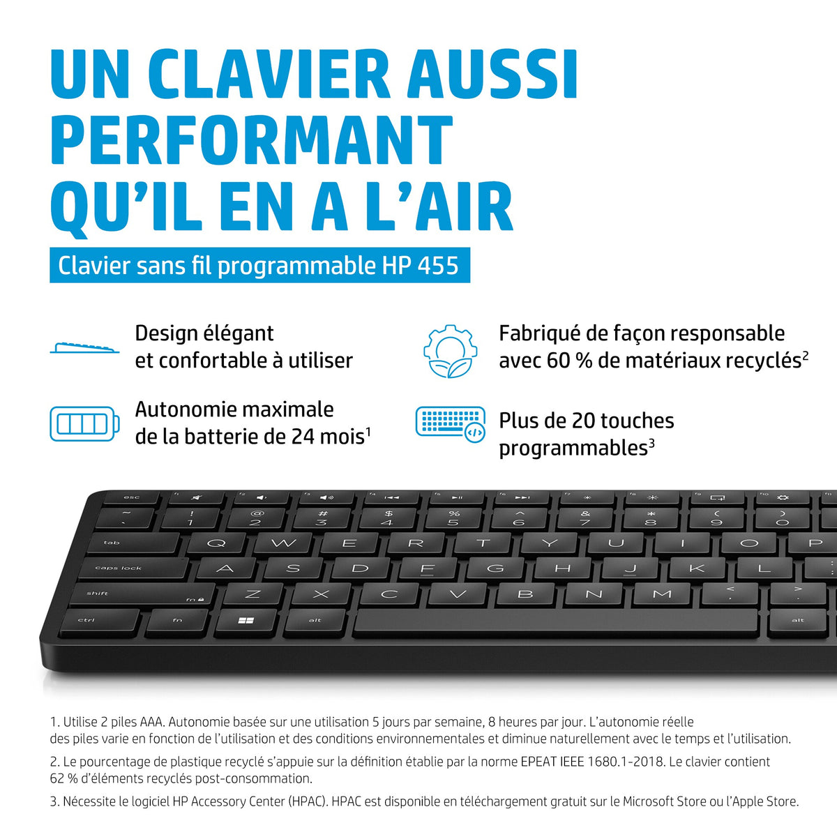 HP 455 Progmable USB WL KBD Bulk 12