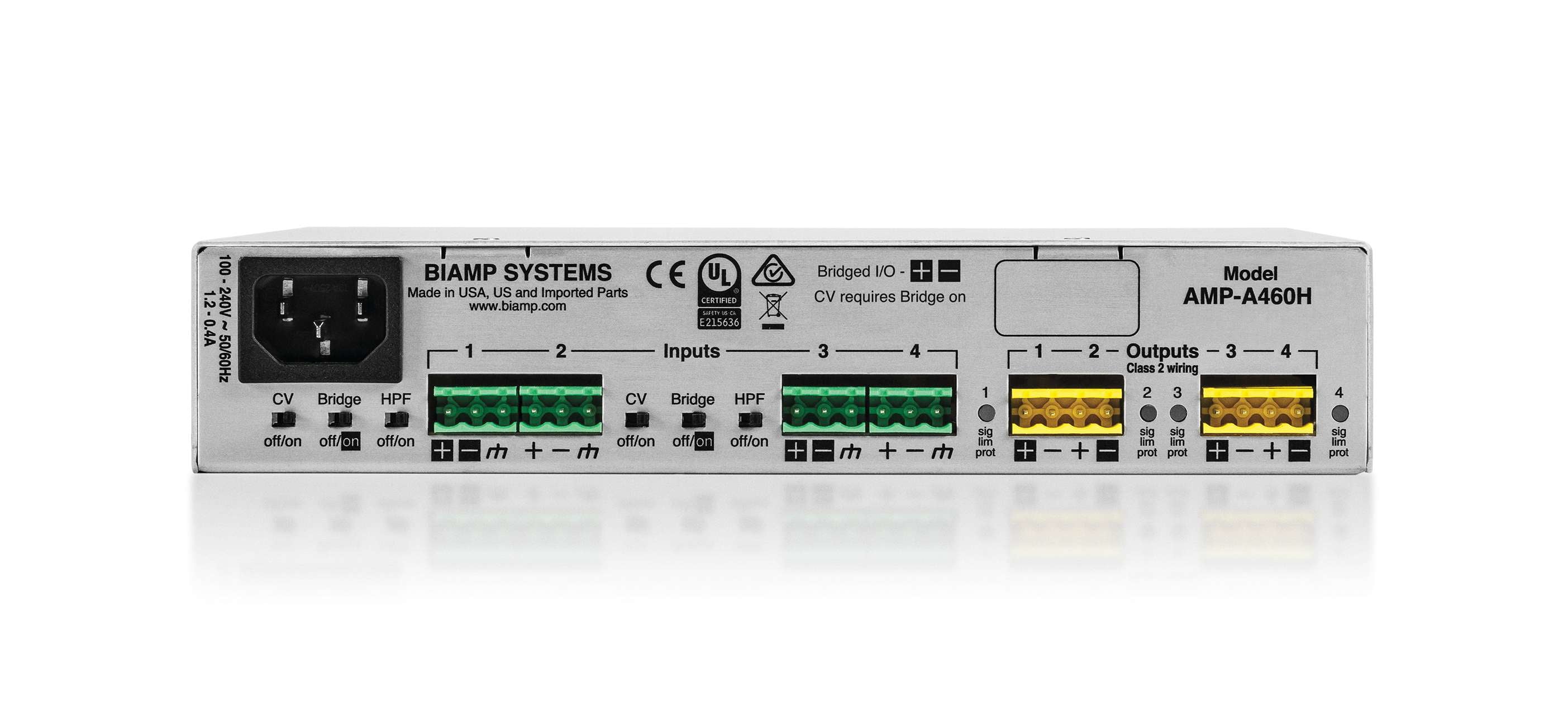 Biamp Tesira 60W x 4 Channel 1 RU (Half) Rack-Mountable Digital Networked Amplifier