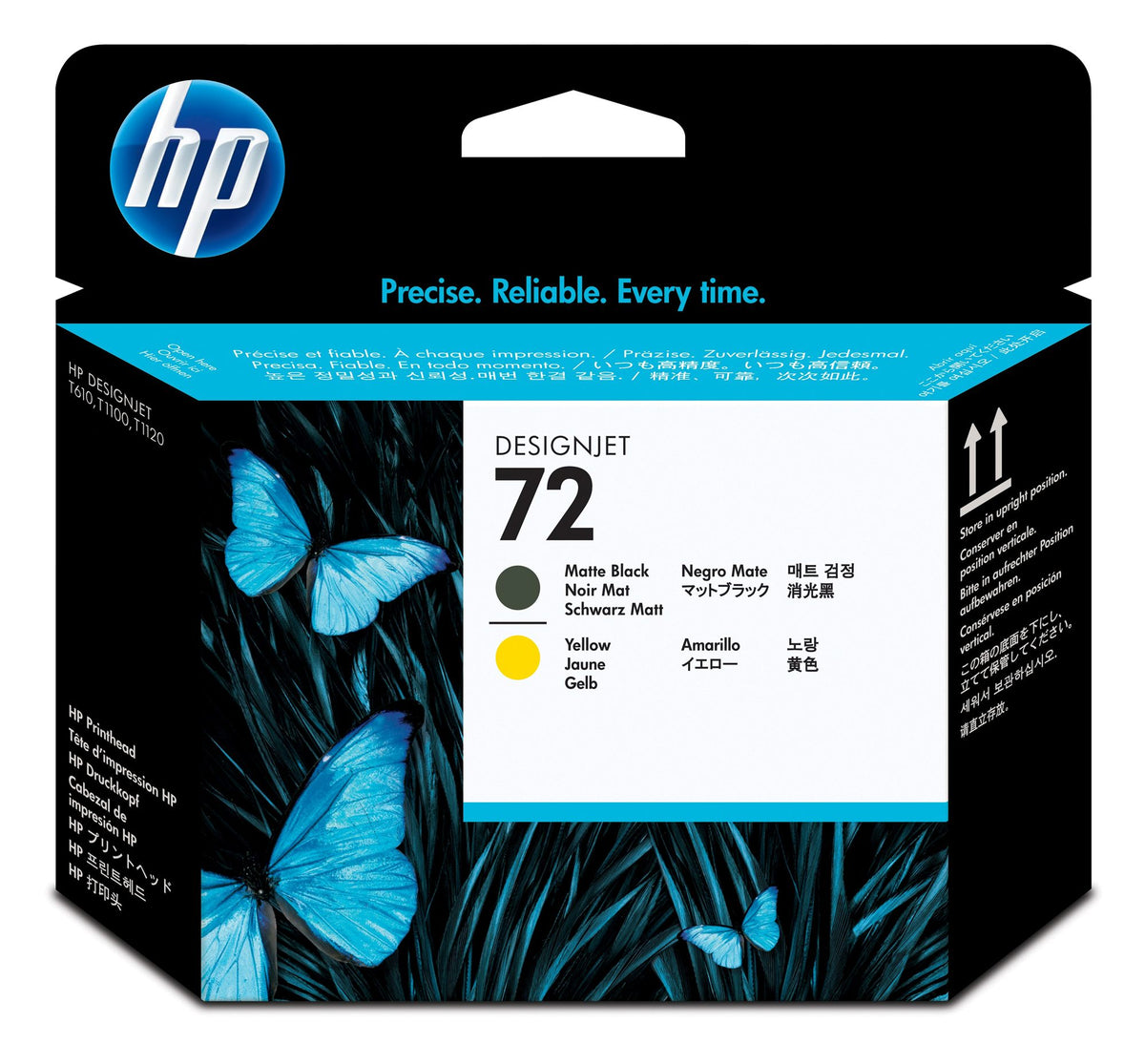 HP 72 original printhead C9384A matte black and yellow standard capacity 1-pack