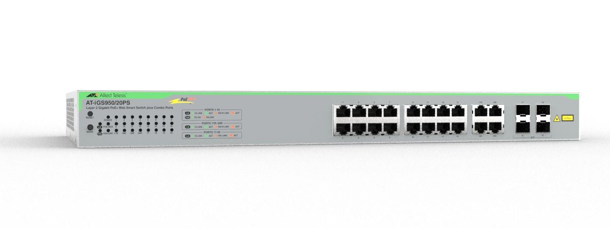 Switch WSmart 16x10/100/1000TX PoE+, 4xSFP100M/1G, PoE+ 370W