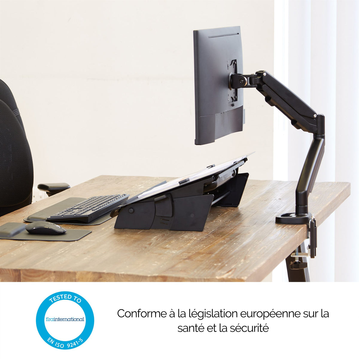 FELLOWES BRAS ARTICULE EPPASINGLE NOIR compatible jusqu’à 39 POUCES