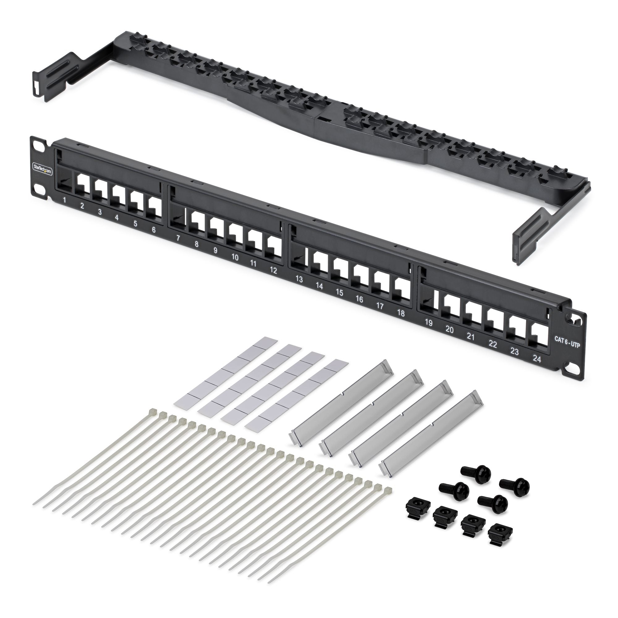 24 Port 1U Blank Keystone Patch Panel