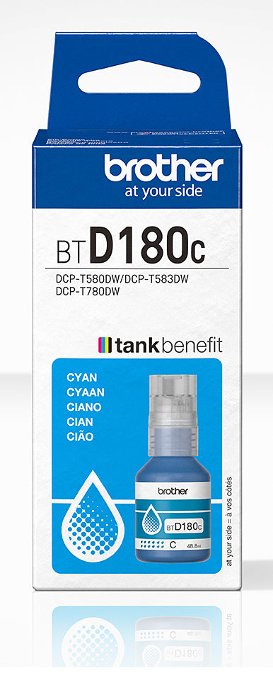 BROTHER Cyan ink bottle yield up to 5.000 pages