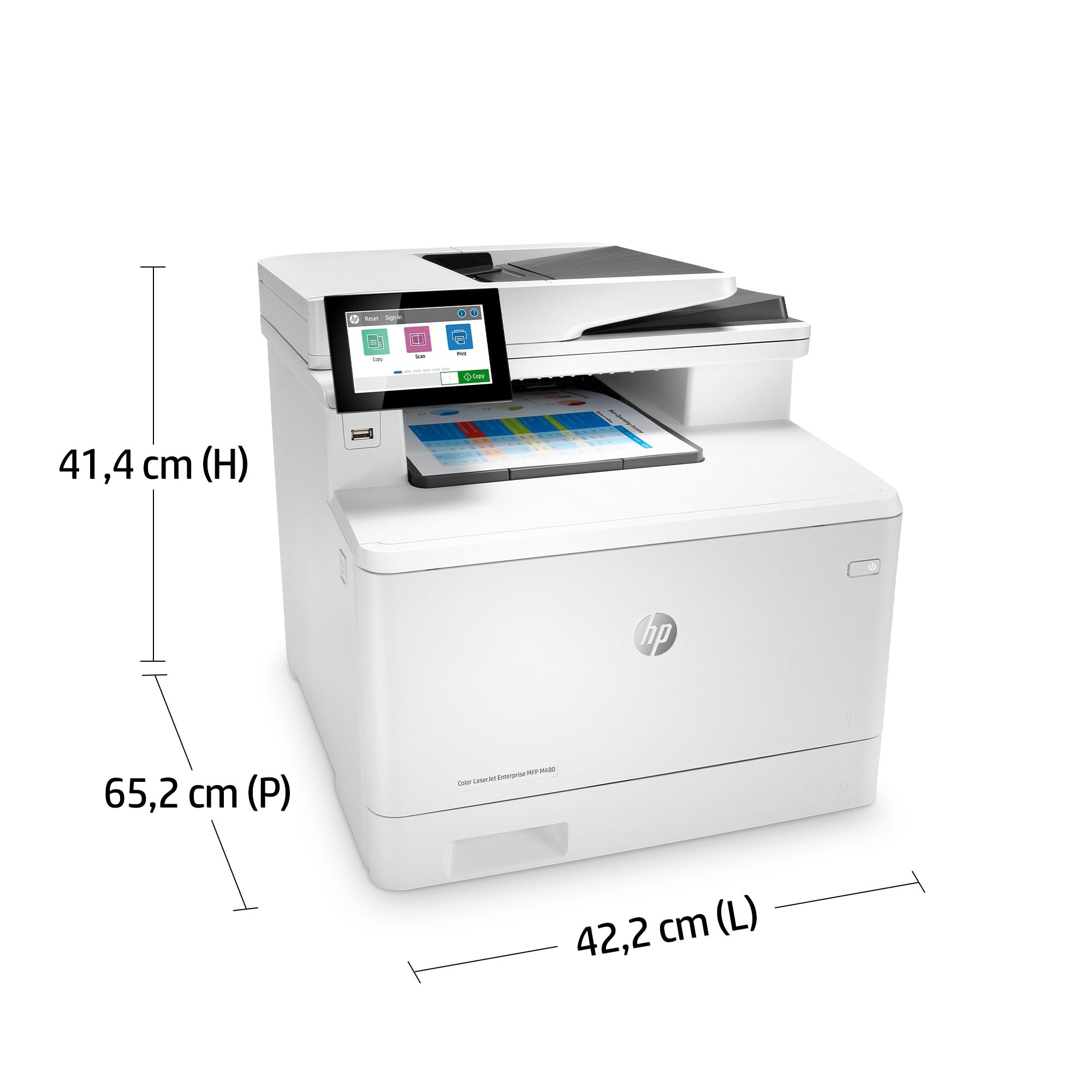 HP Color LaserJet Enterprise MFP M480f MFP colour laser A4 27ppm Copy 27ppm Print 300sheets USB LAN