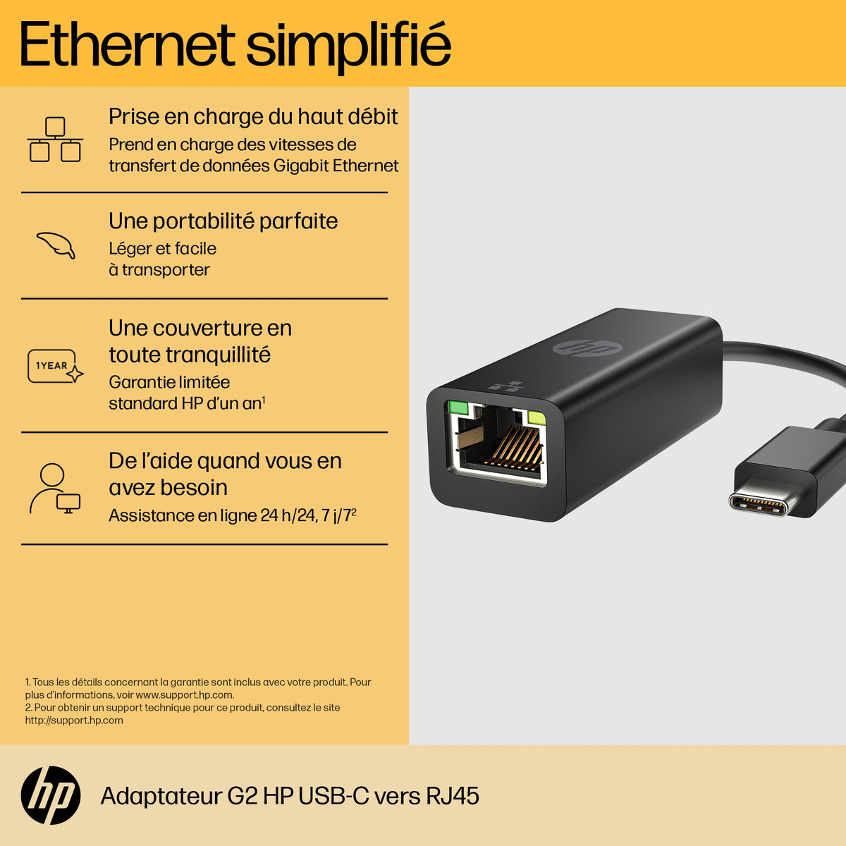 HP USB-C to RJ45 Adapter G2