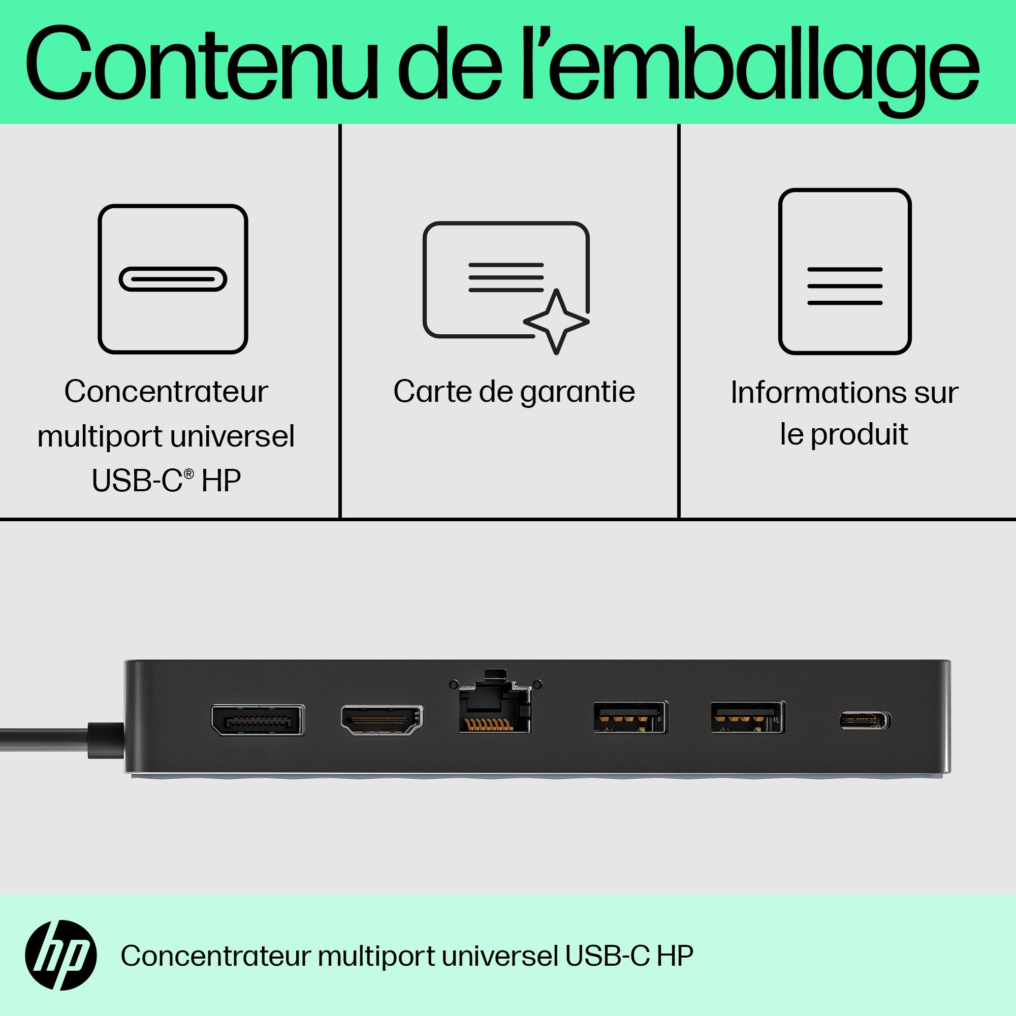 Multiport Hub HP Univ USB-C