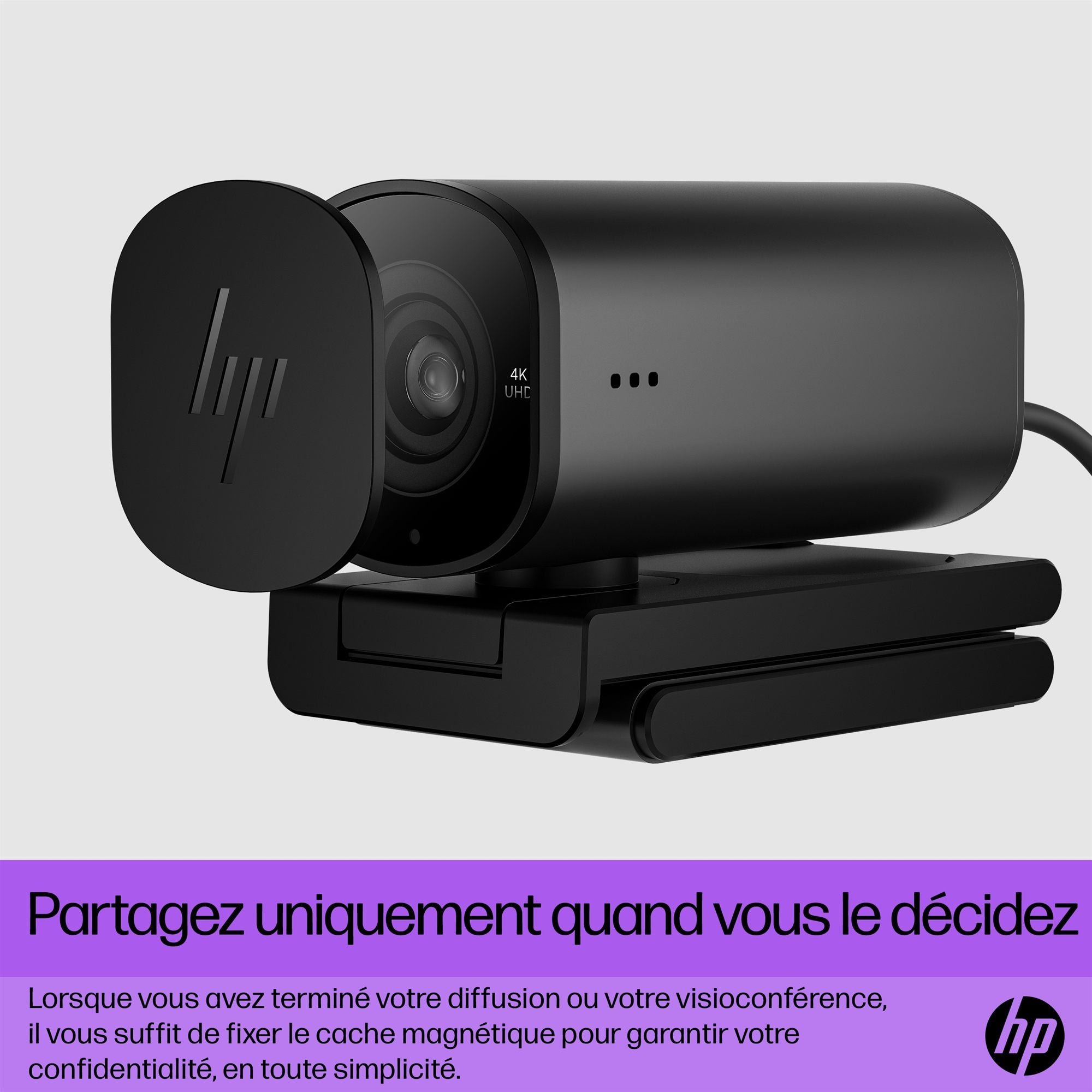 HP 965 4K Streaming webcam 8 MP 3840 x 2160 pixels USB Noir