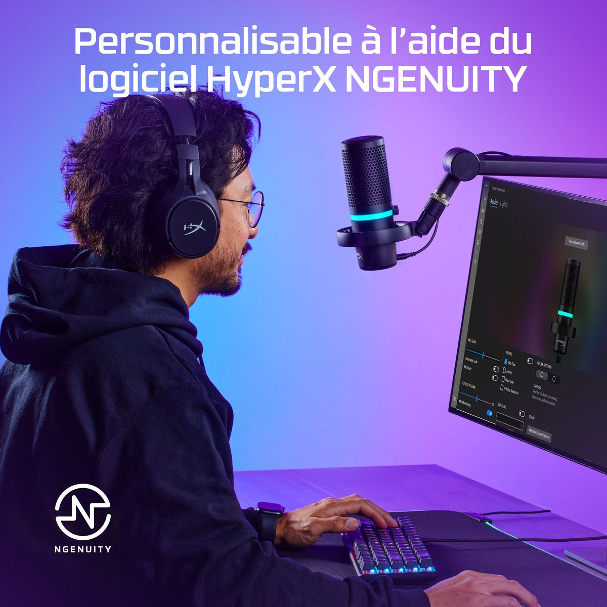 HyperX DuoCast-USB Microphone Black