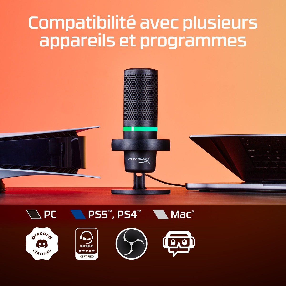 HyperX DuoCast-USB Microphone Black