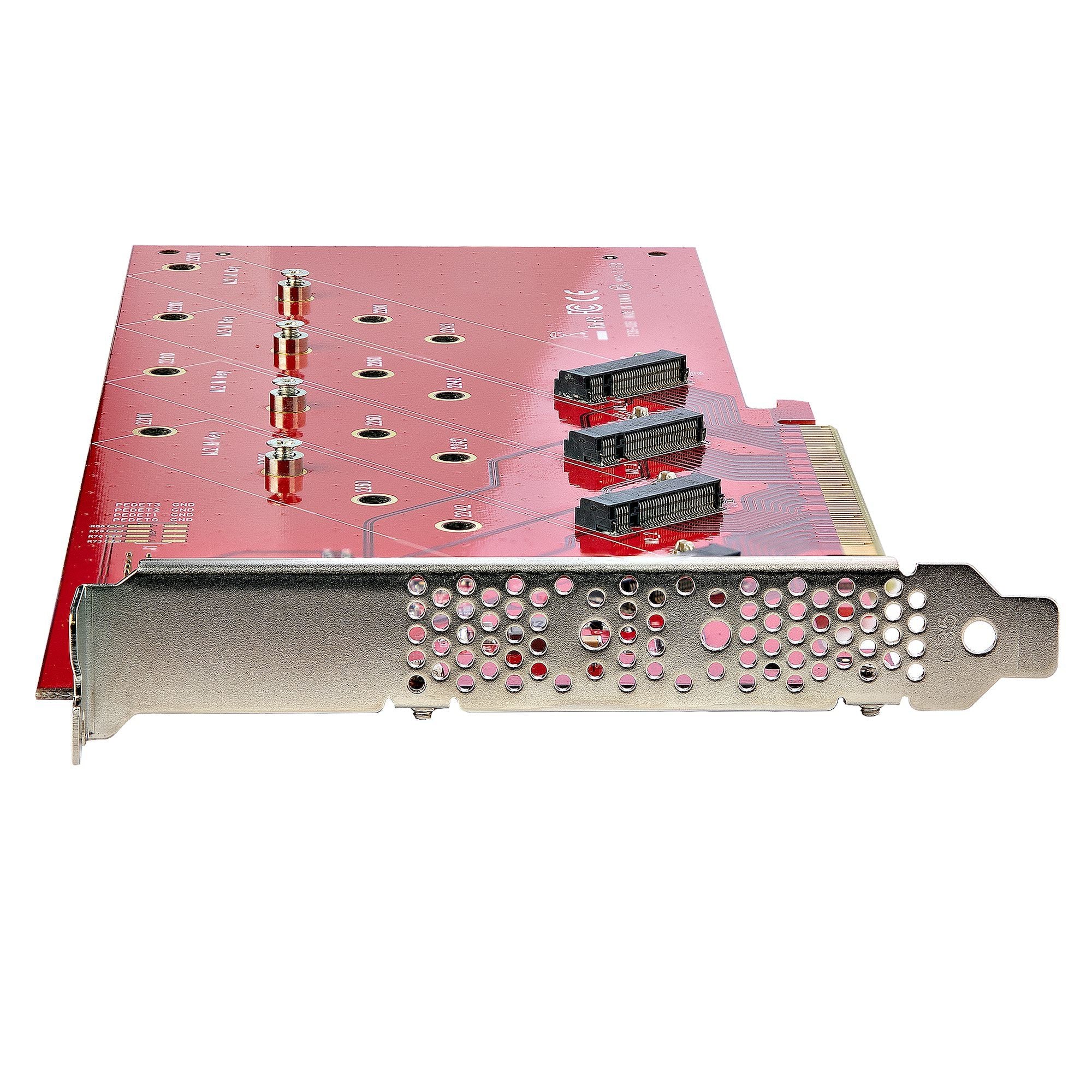 Quad M.2 PCIe Adapter for NVMe/AHCI SSD