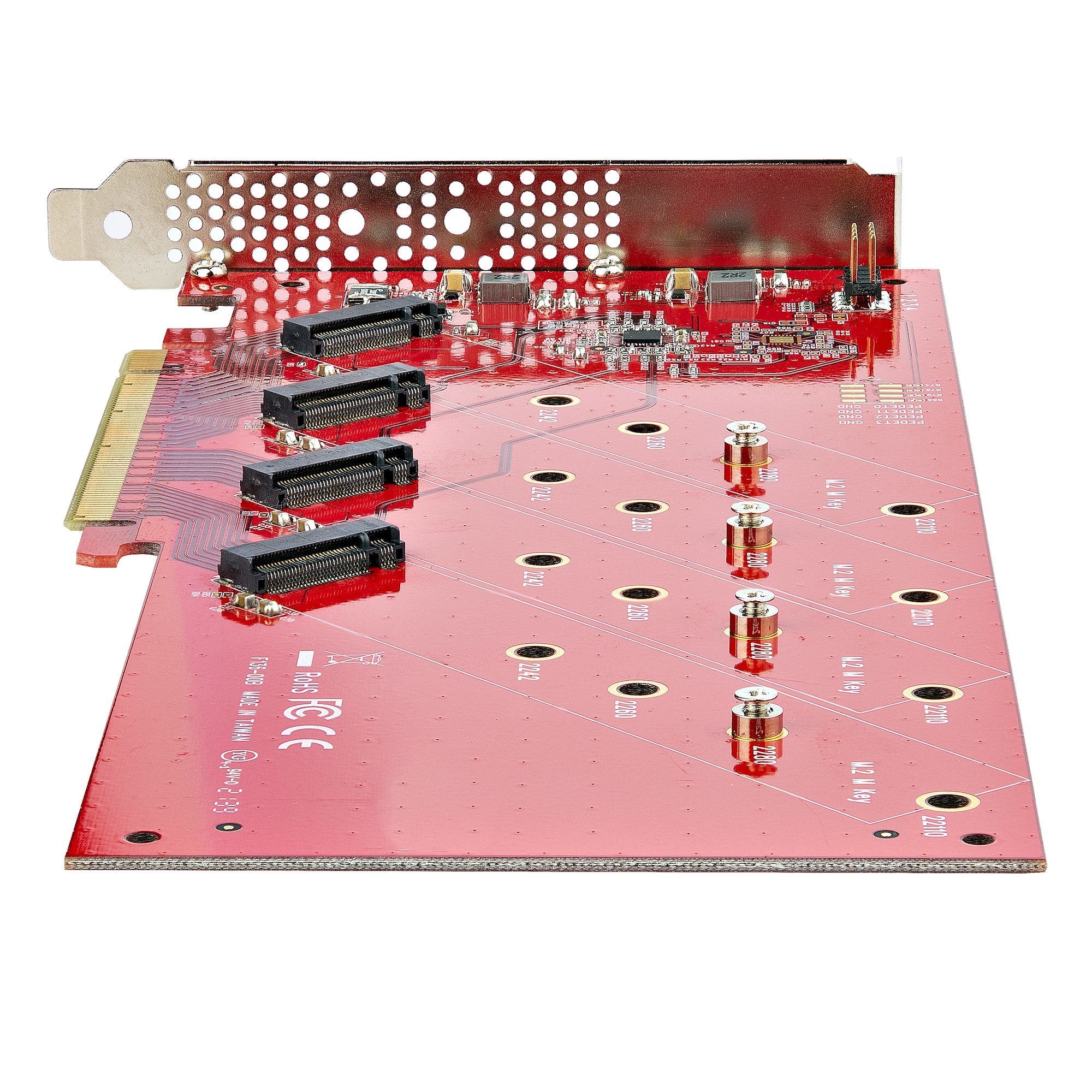 Quad M.2 PCIe Adapter for NVMe/AHCI SSD